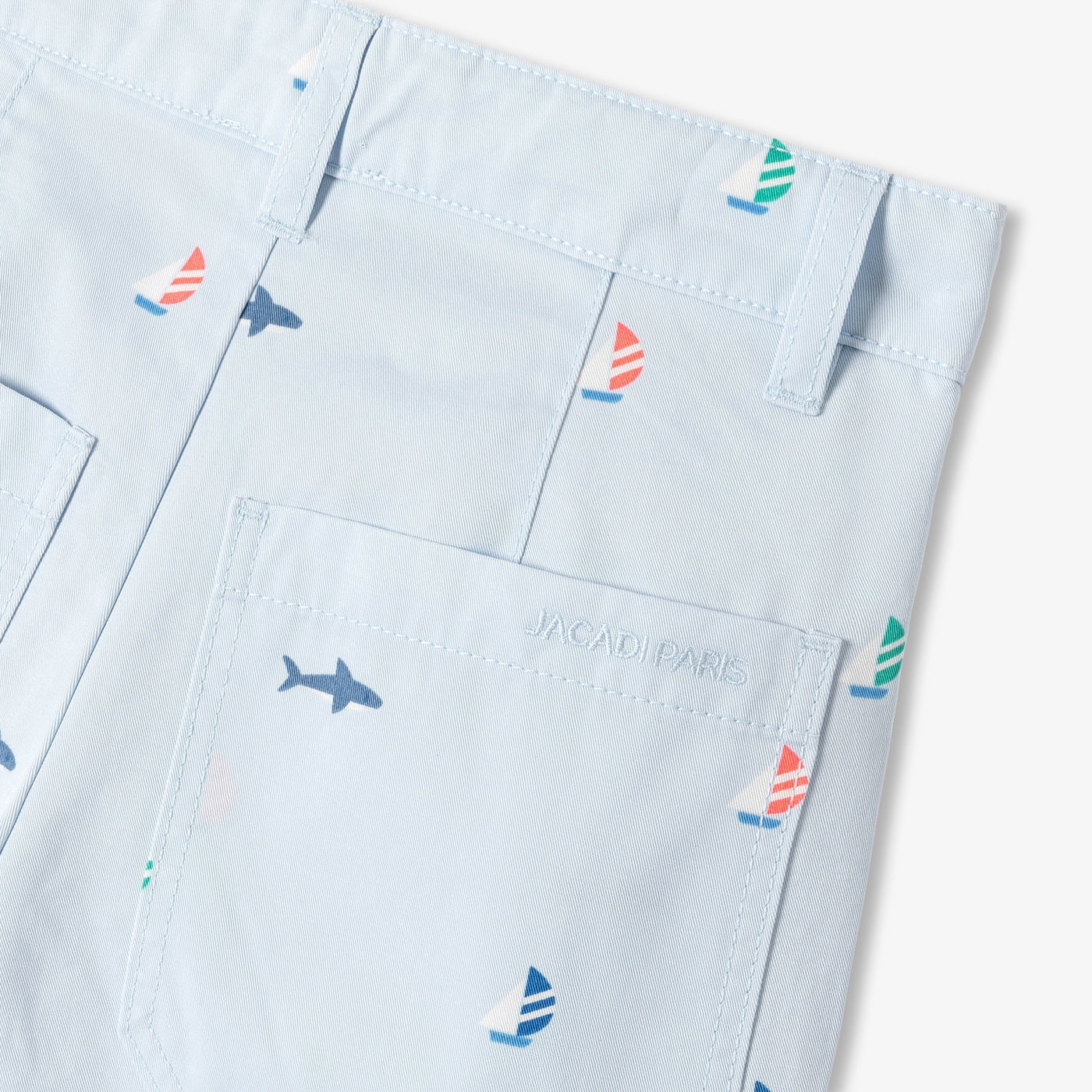 Boy printed twill Bermuda shorts