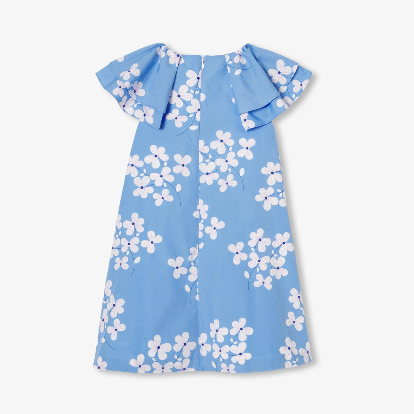Girl floral print poplin dress