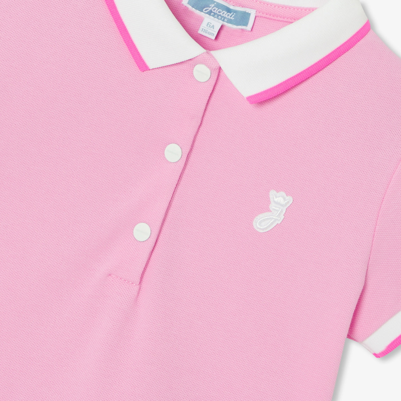 Girl piqué knit dress - rose