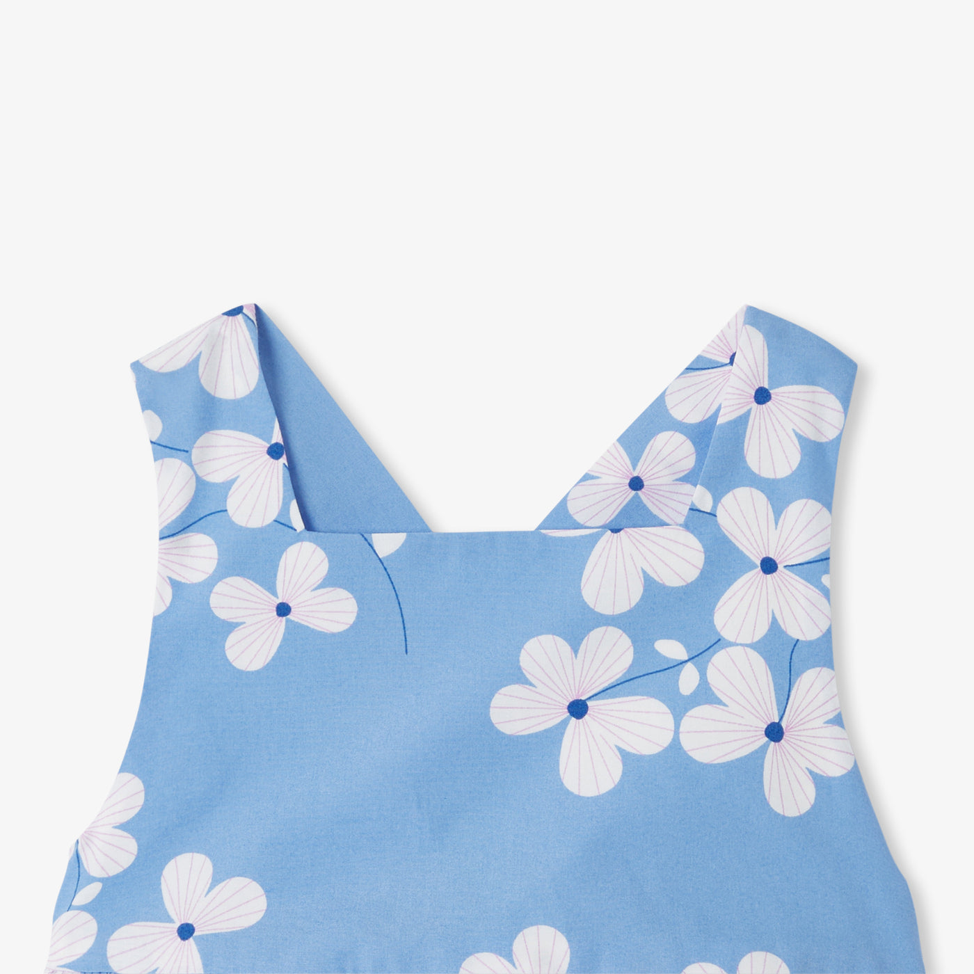 Baby girl dress in printed poplin