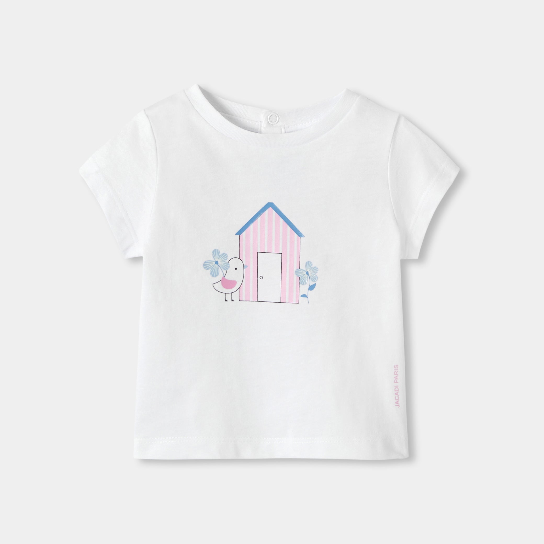 Baby girl short-sleeved cotton T-shirt