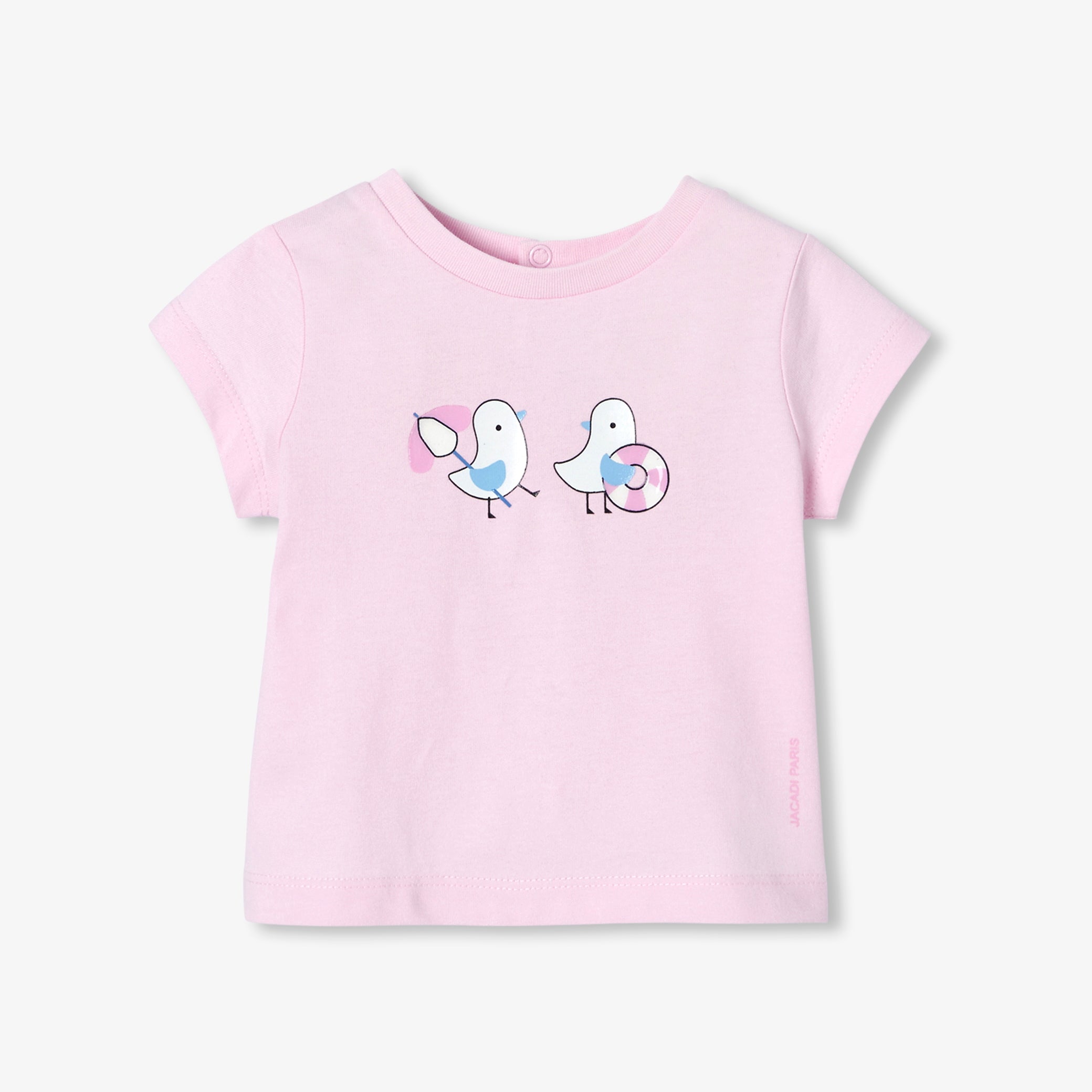 Baby girl short-sleeved cotton T-shirt