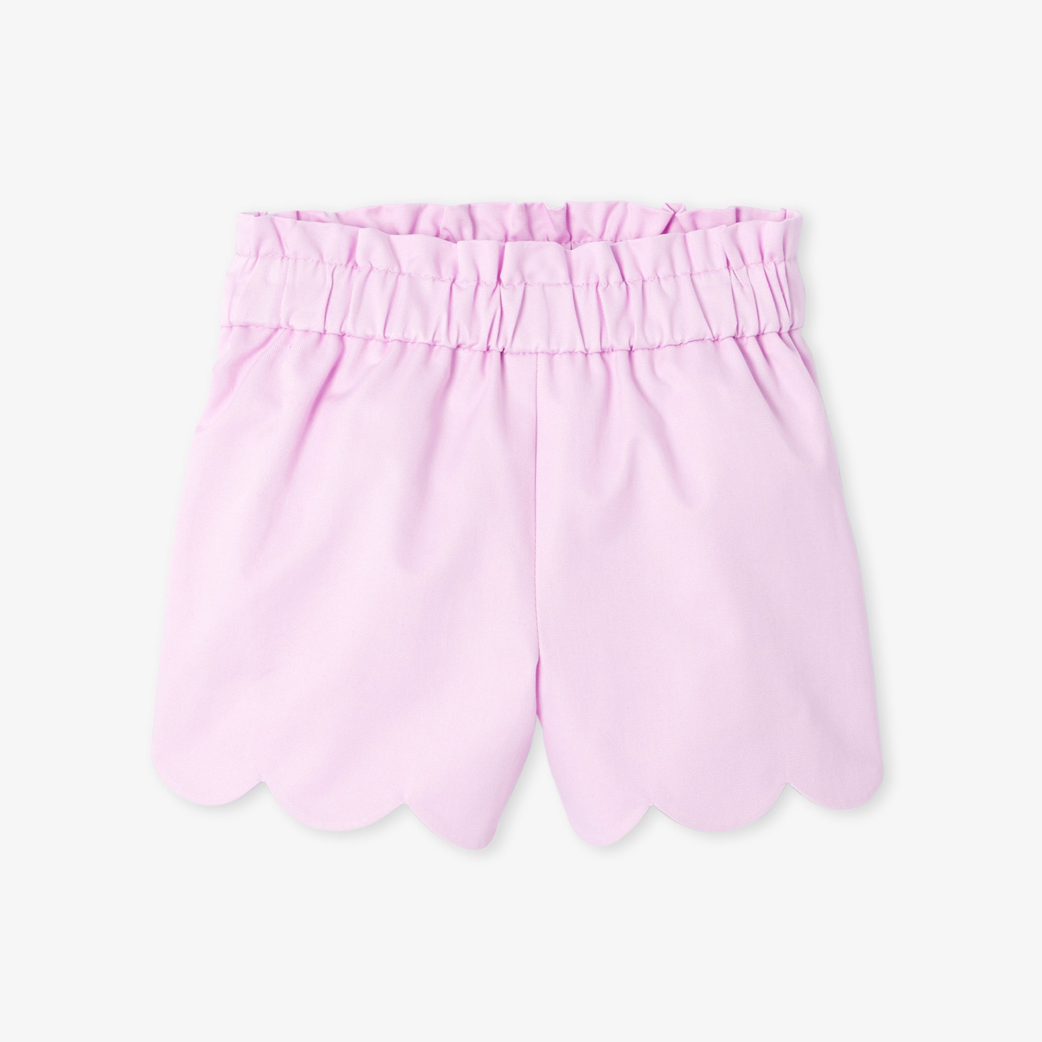 Baby girl paper bag waist twill shorts