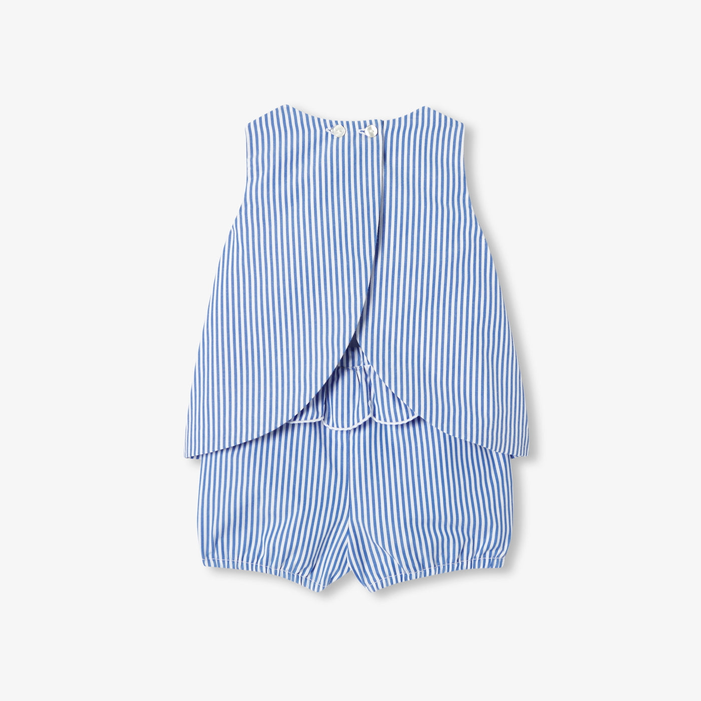 Baby girl striped poplin shorts set