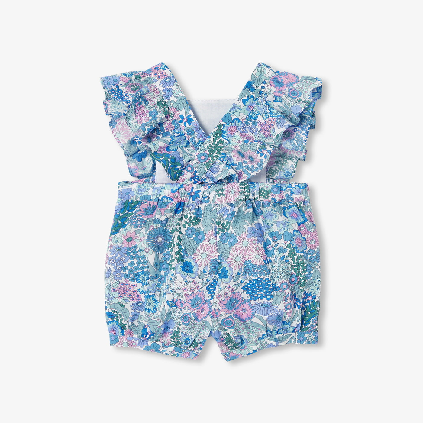 Baby girl jumpsuit in Liberty fabric
