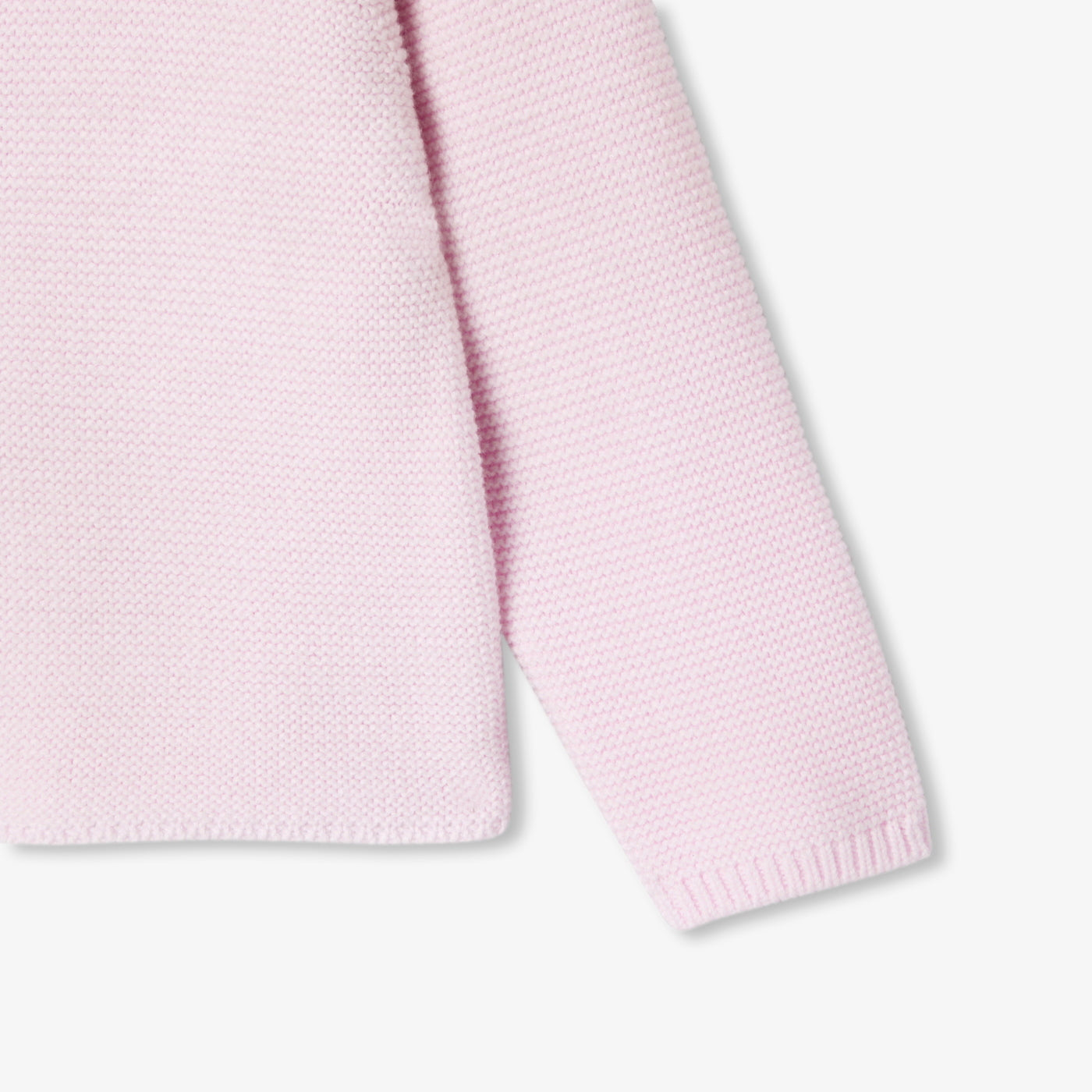 Baby girl cardigan in garter stitch