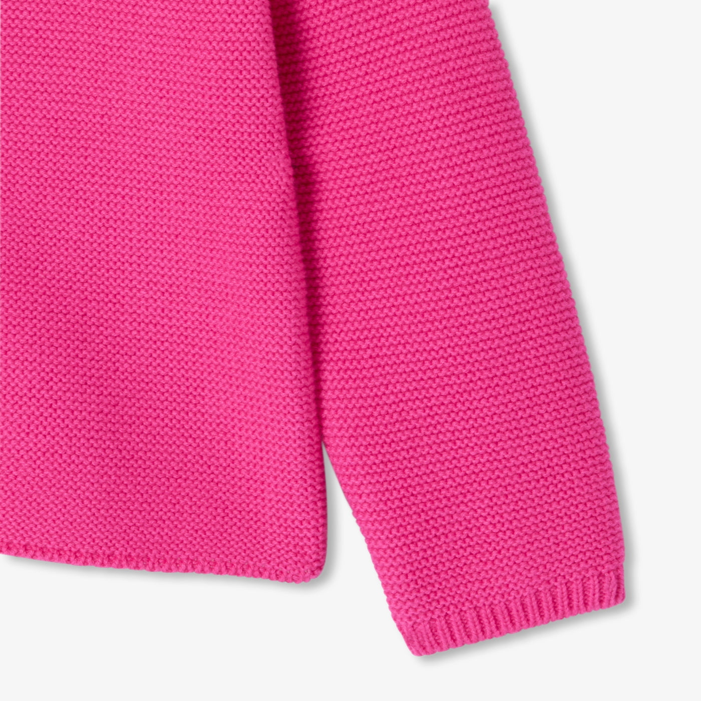 Baby girl cardigan in garter stitch