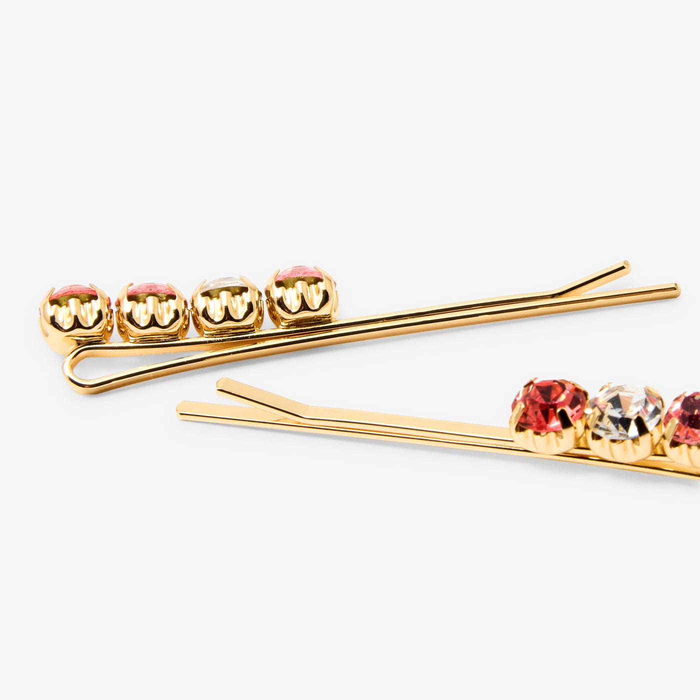 Girl pair of gold hair clips