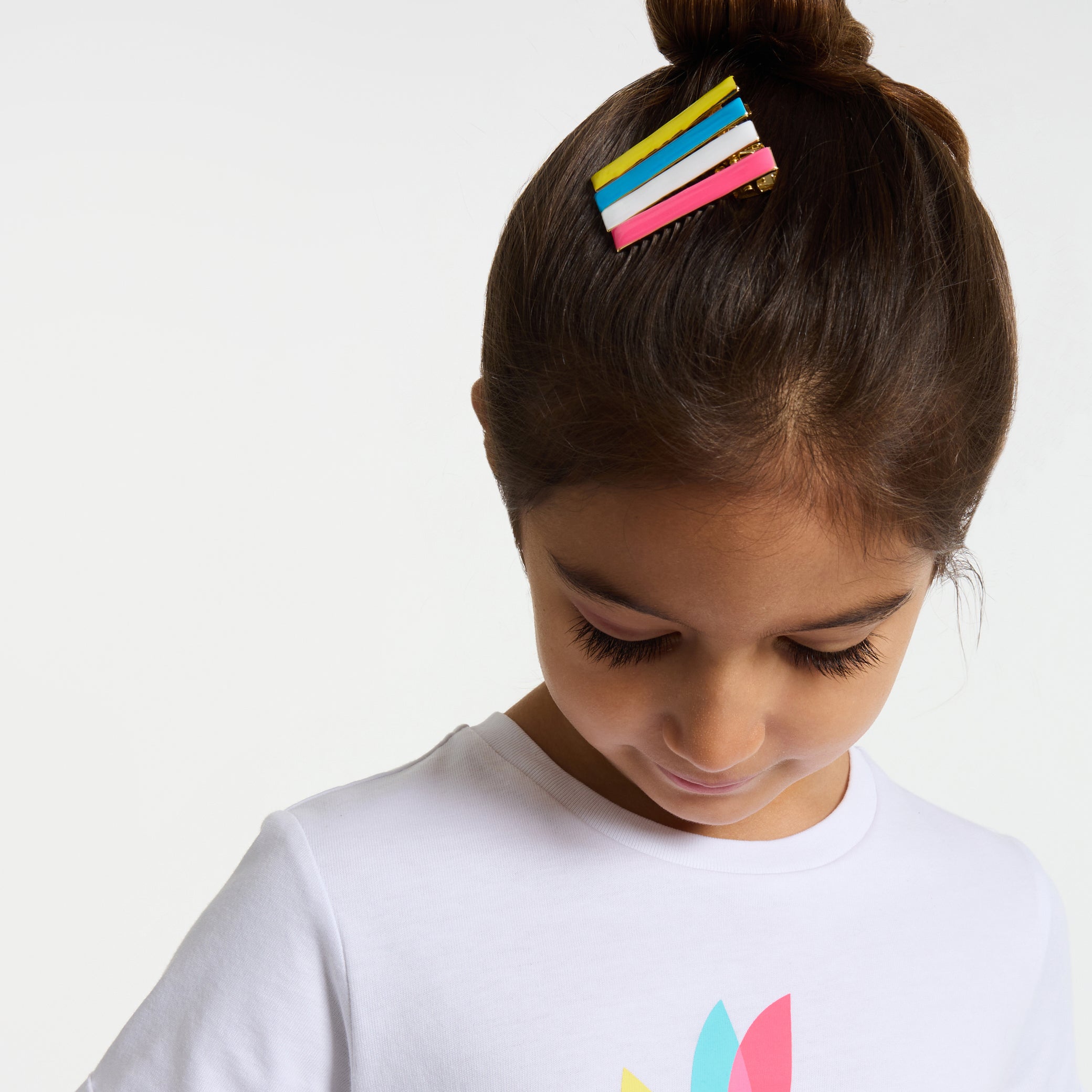 Girl set of 4 flat barrettes