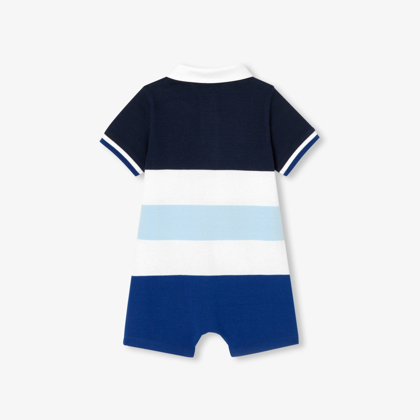 Baby boy cotton piqué jumpsuit