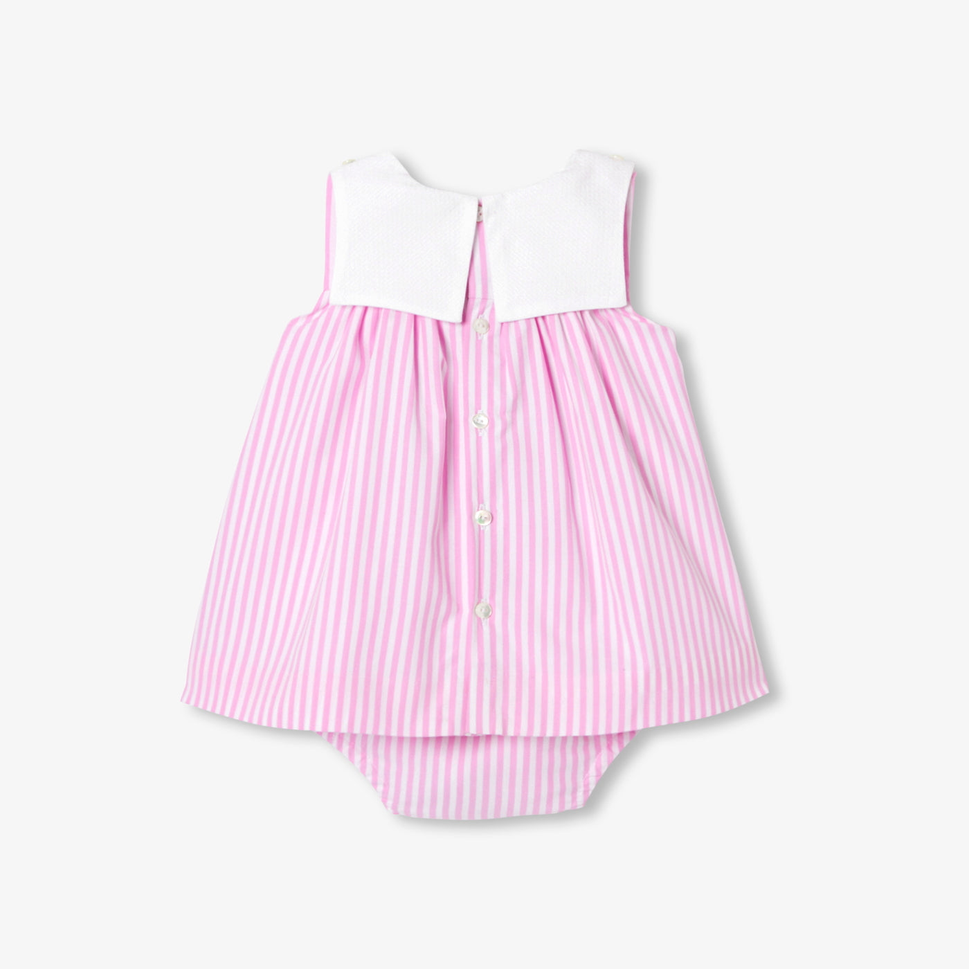 Baby girl dress in striped poplin