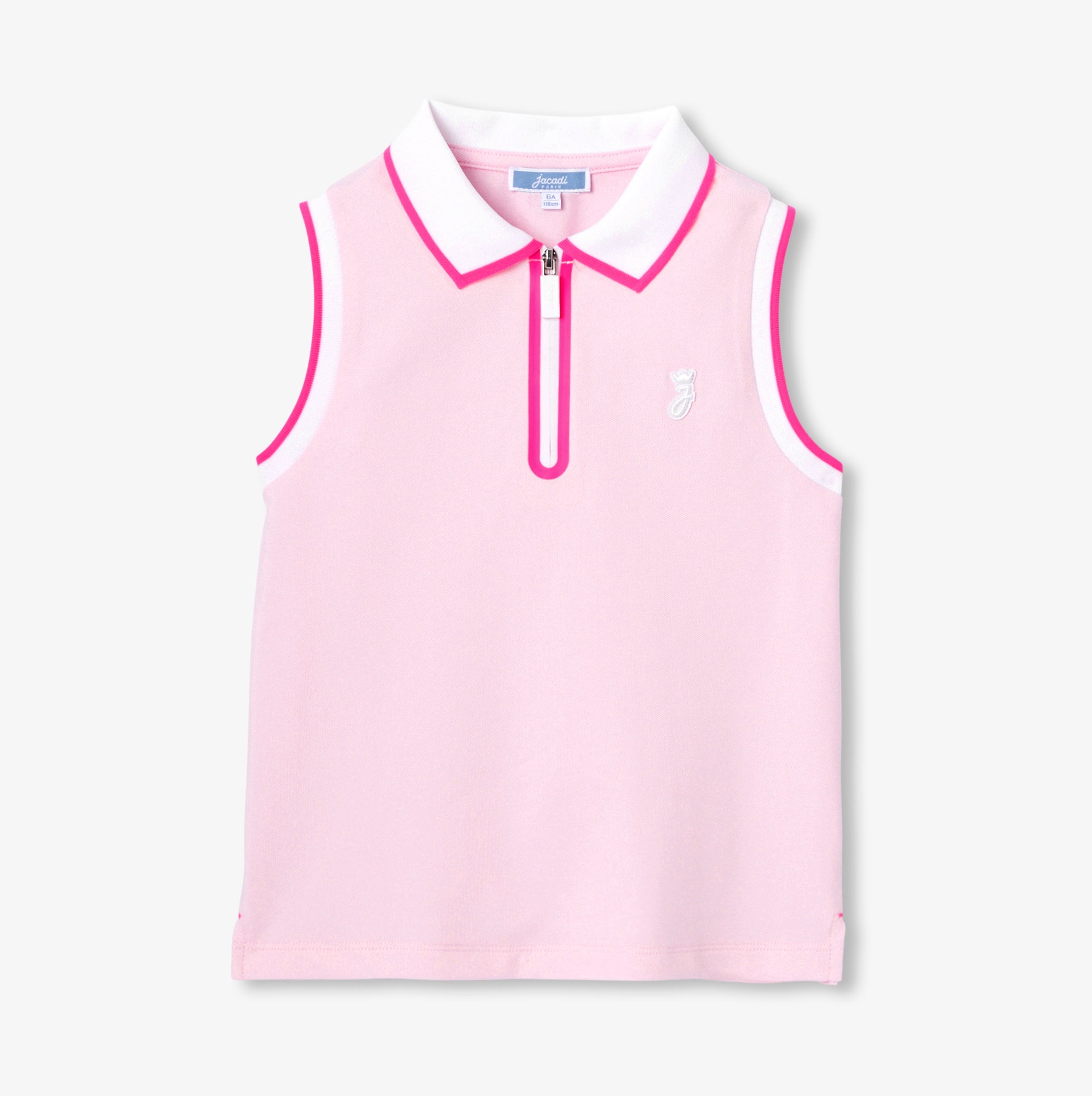 Girl sleeveless polo shirt
