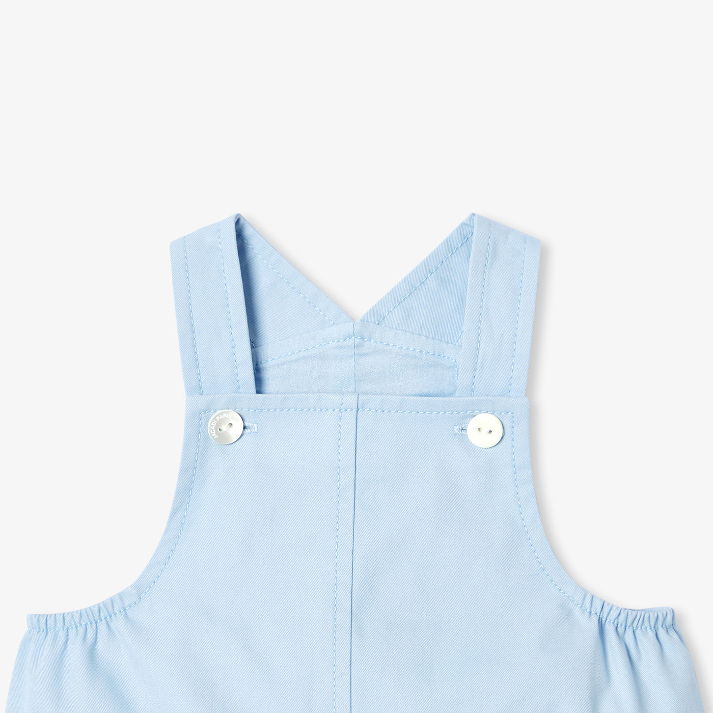 Baby short dungarees in cotton twill