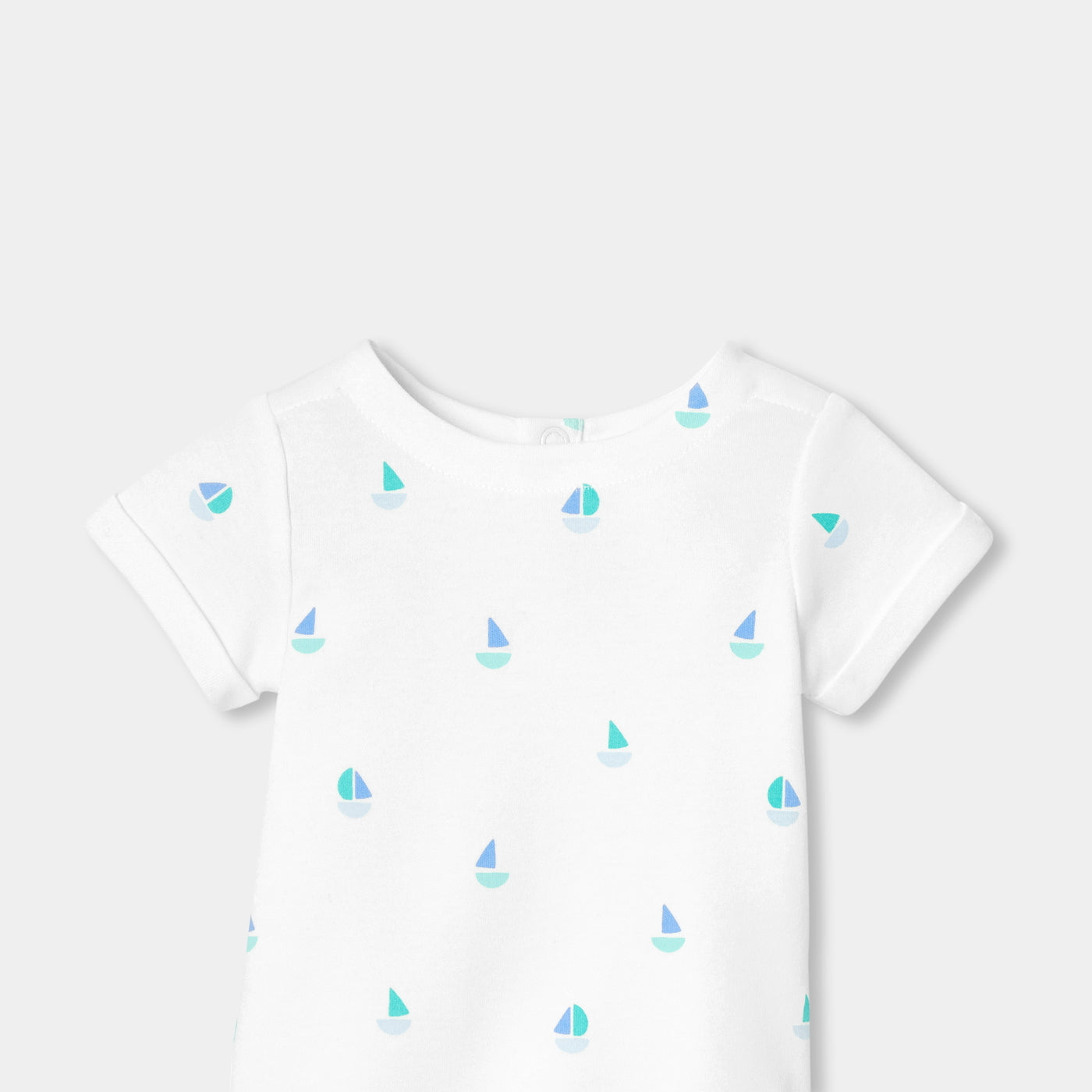 Baby boy short-sleeved cotton bodysuit