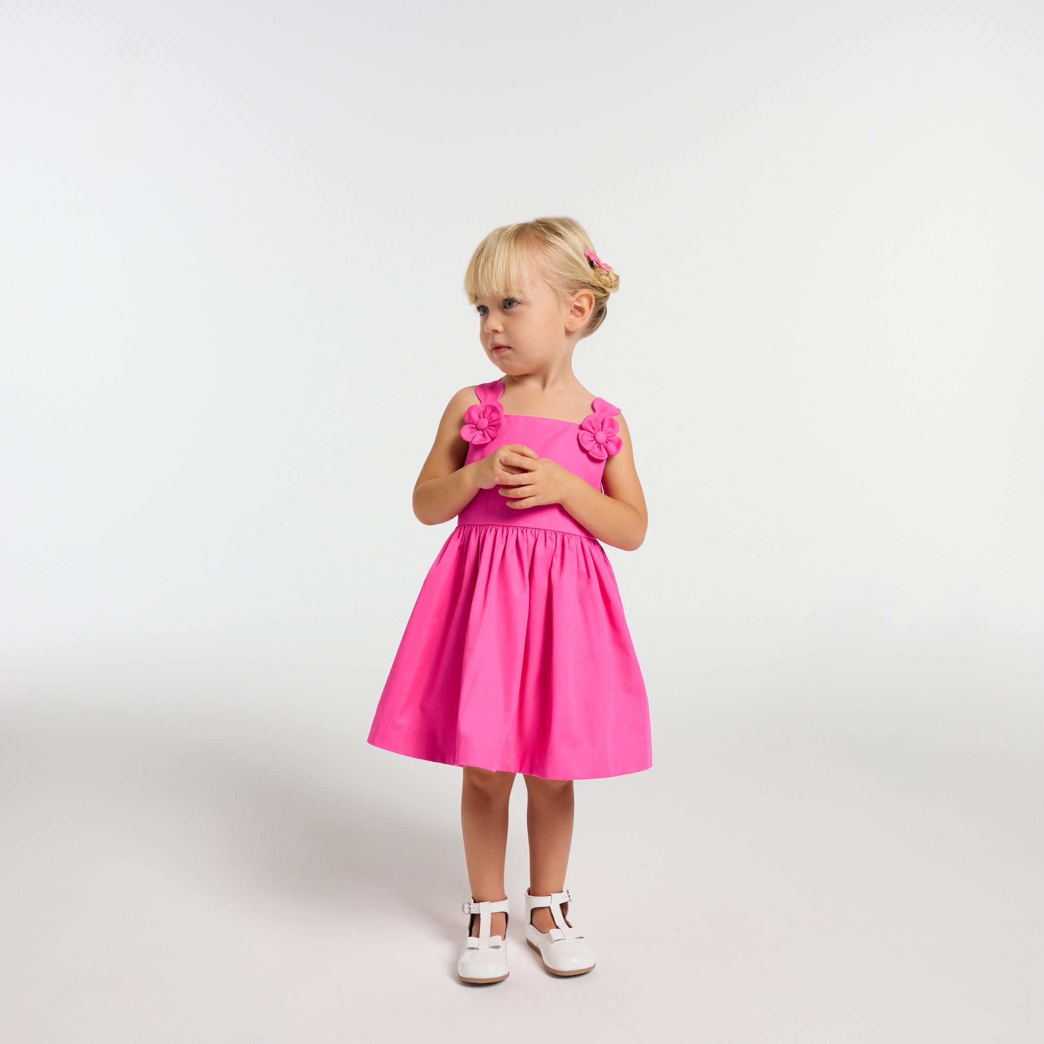 Baby girl cotton satin ceremony dress