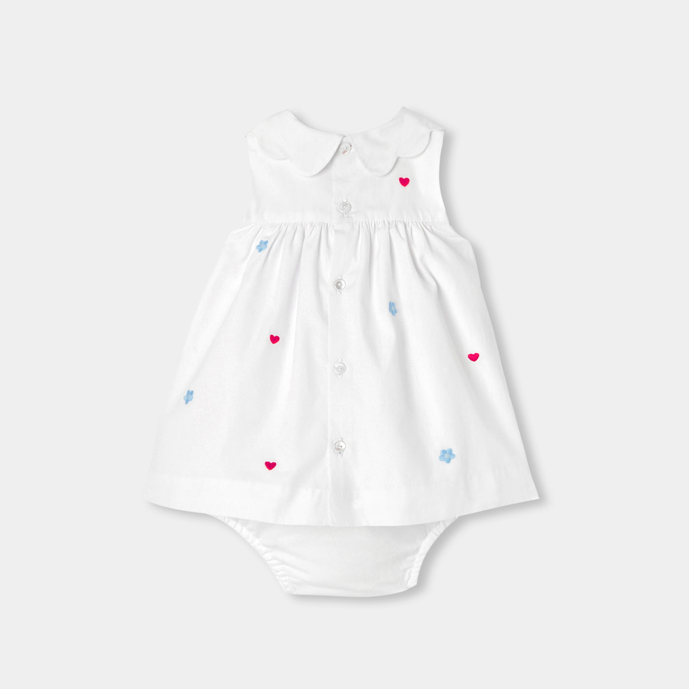 Baby girl embroidered poplin dress