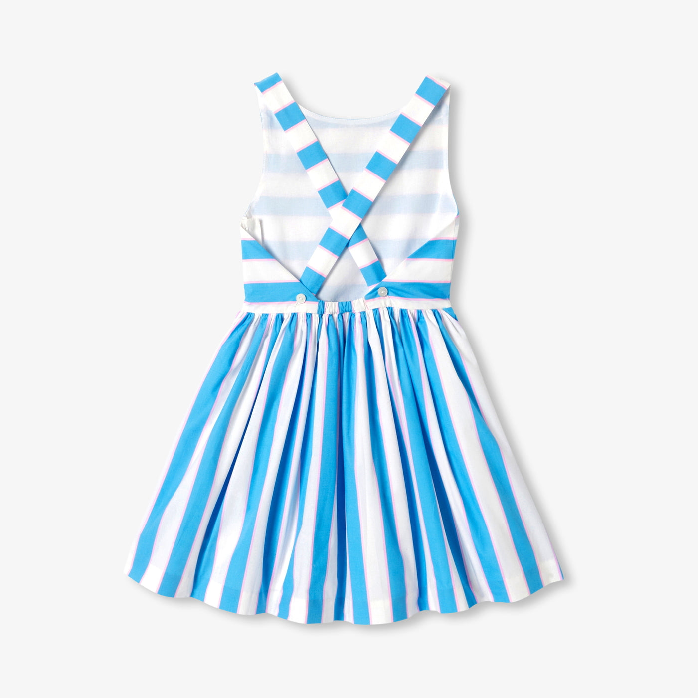 Girl striped poplin dress