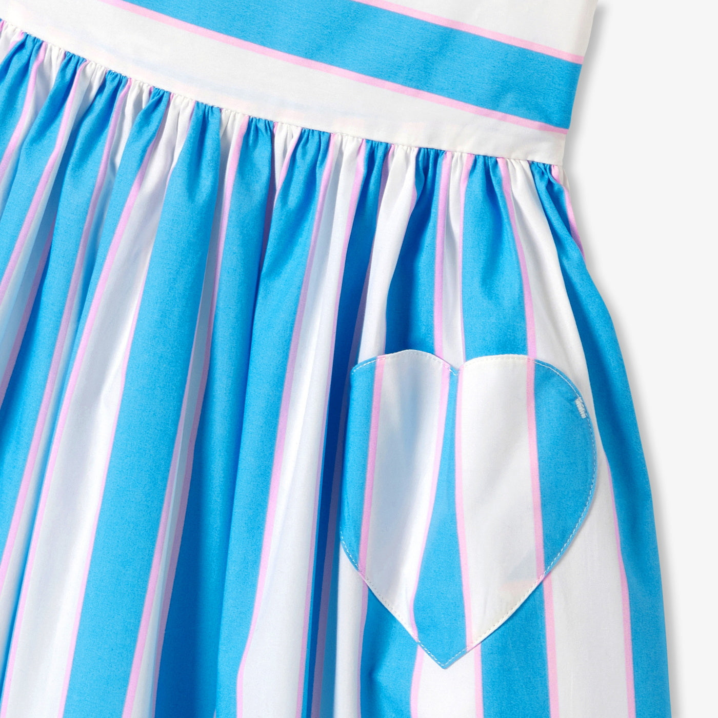 Girl striped poplin dress