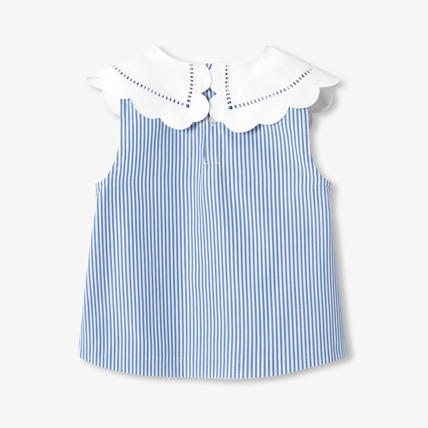 Girl striped poplin blouse