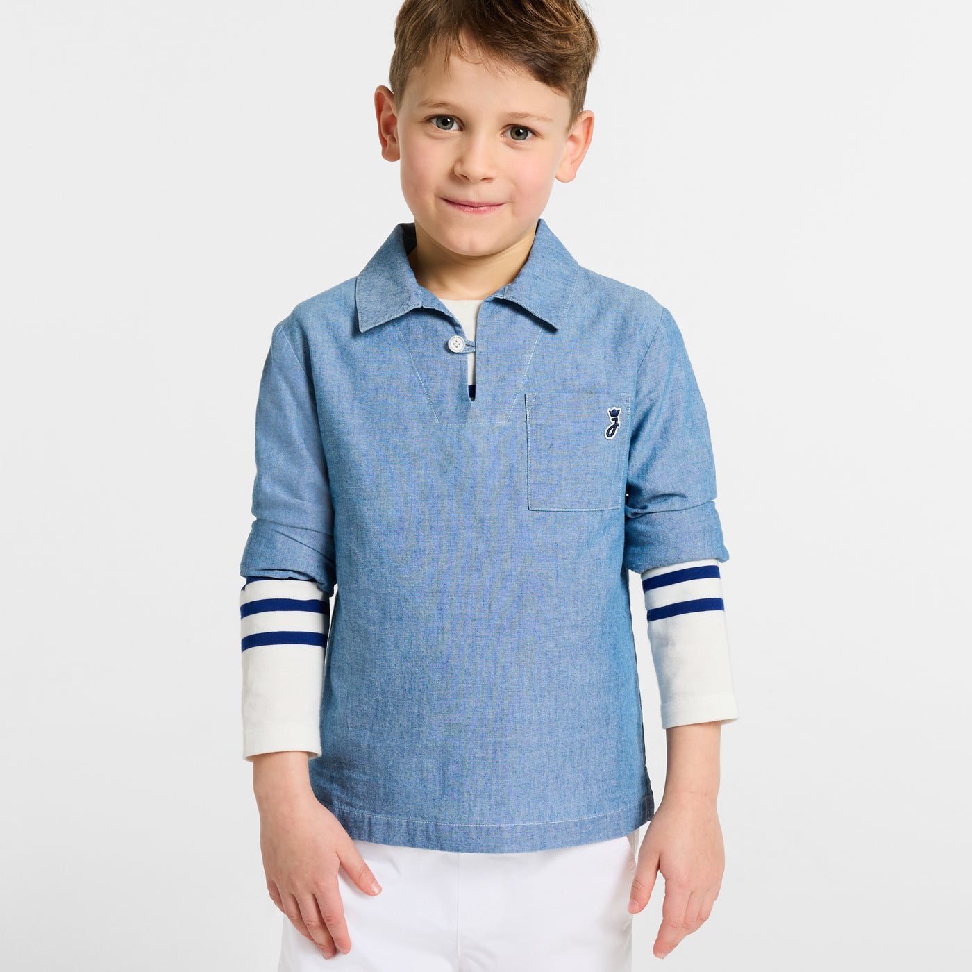 Child chambray sailor shirt