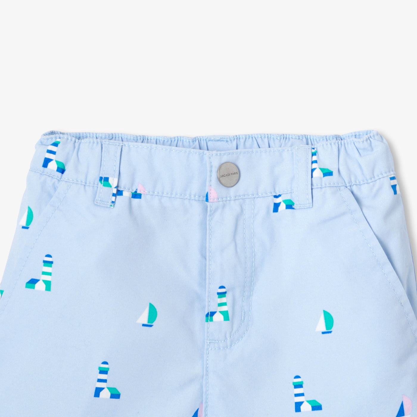 Baby boy patterned cotton shorts