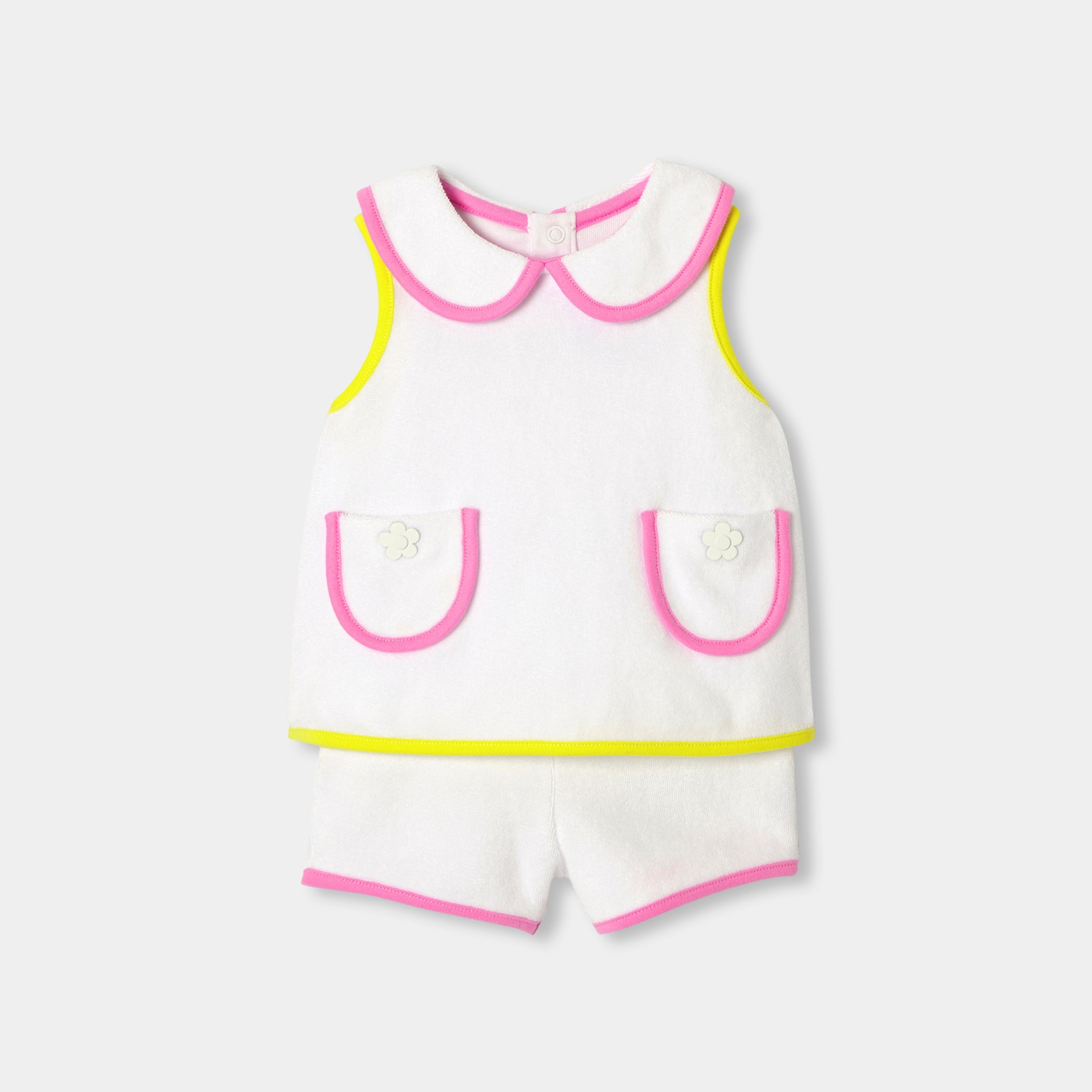 Baby girl terry cloth shorts set