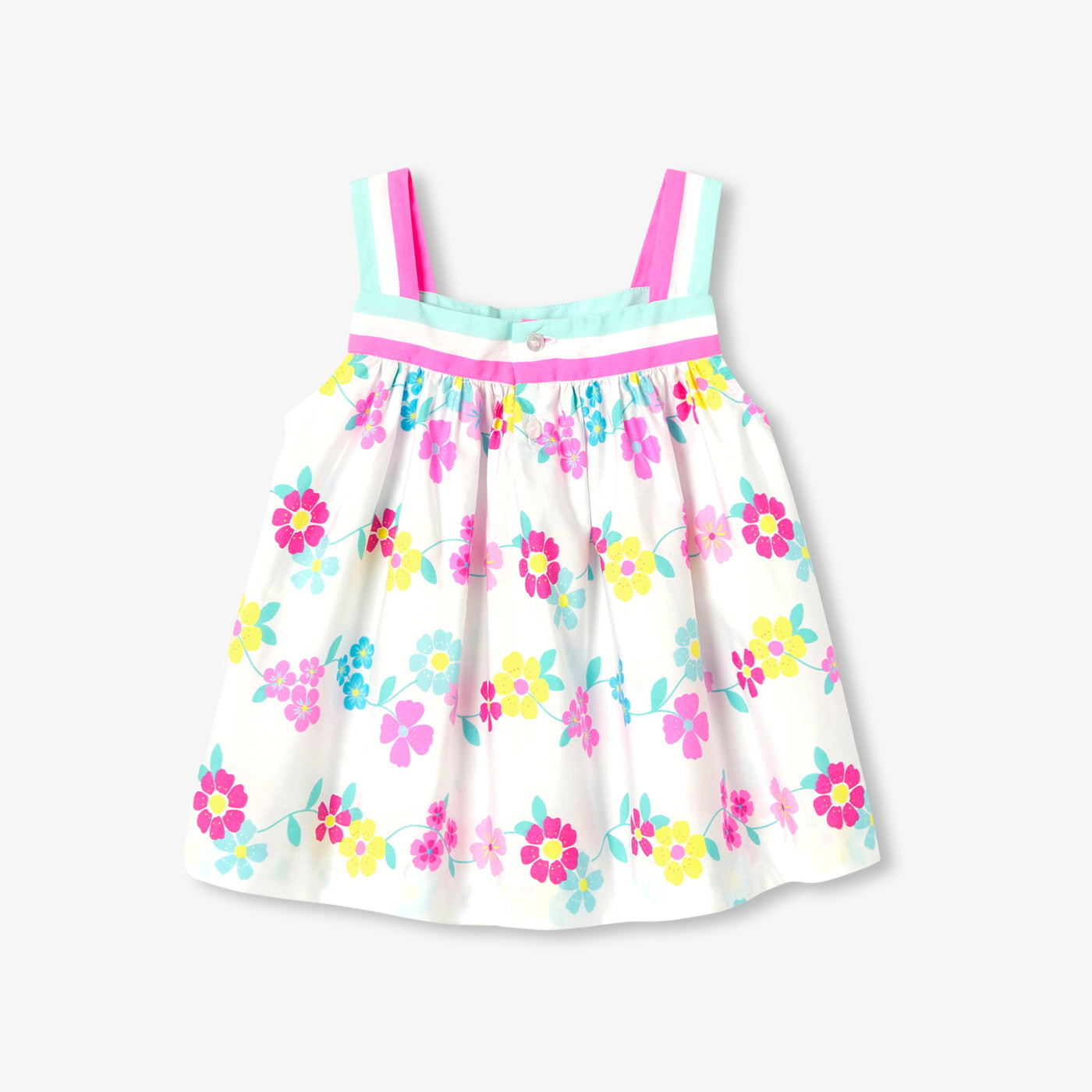 Baby girl poplin blouse with straps
