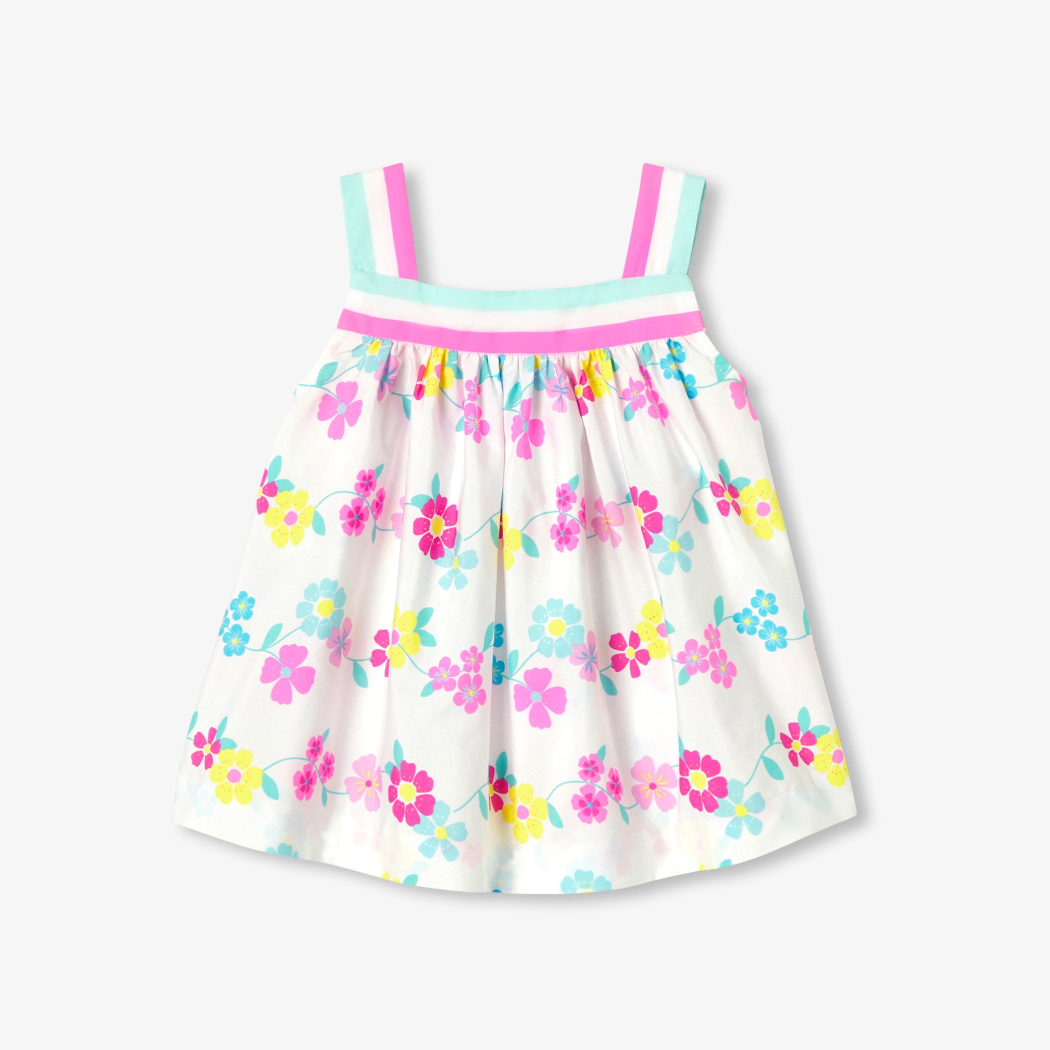Baby girl poplin blouse with straps