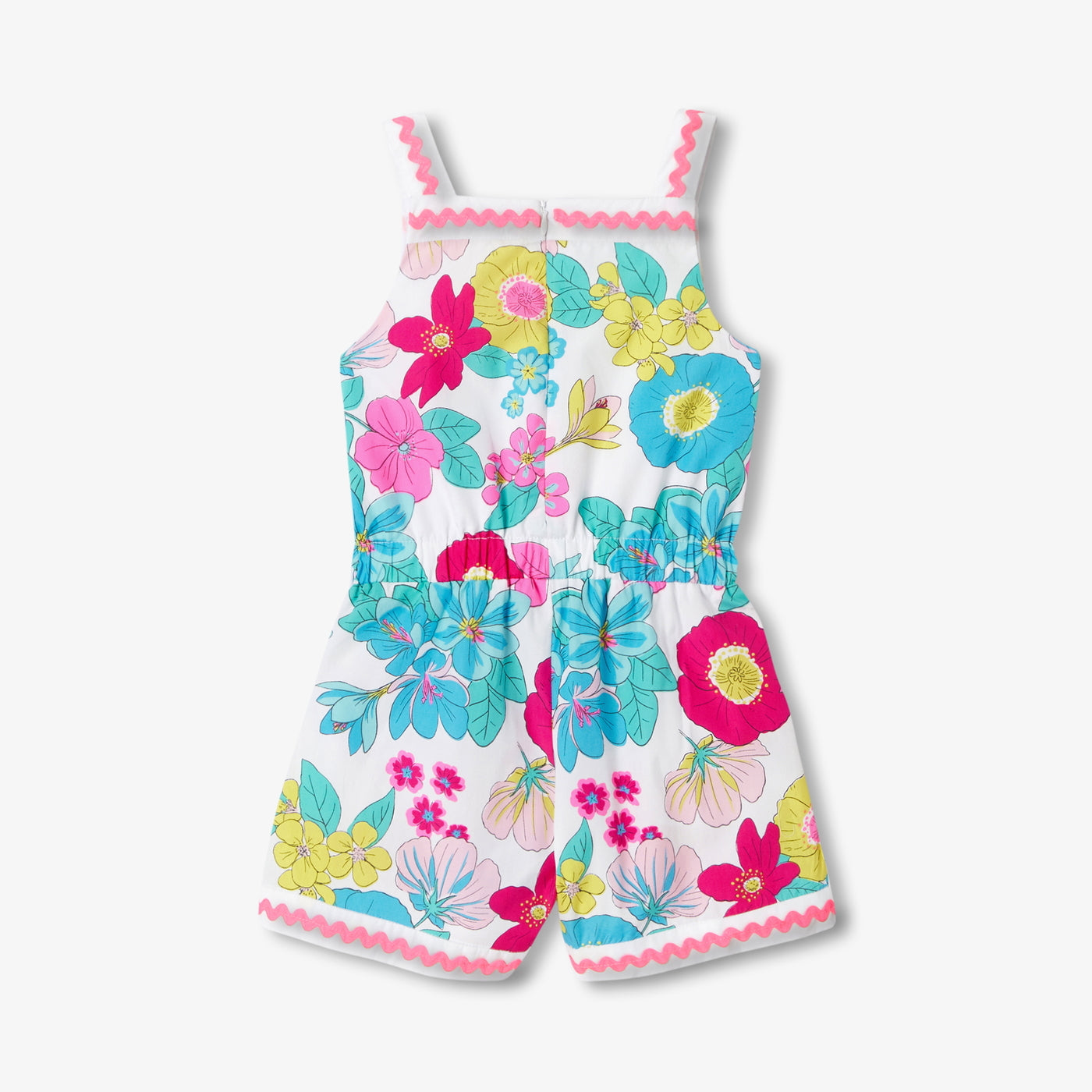 Girl floral poplin jumpsuit