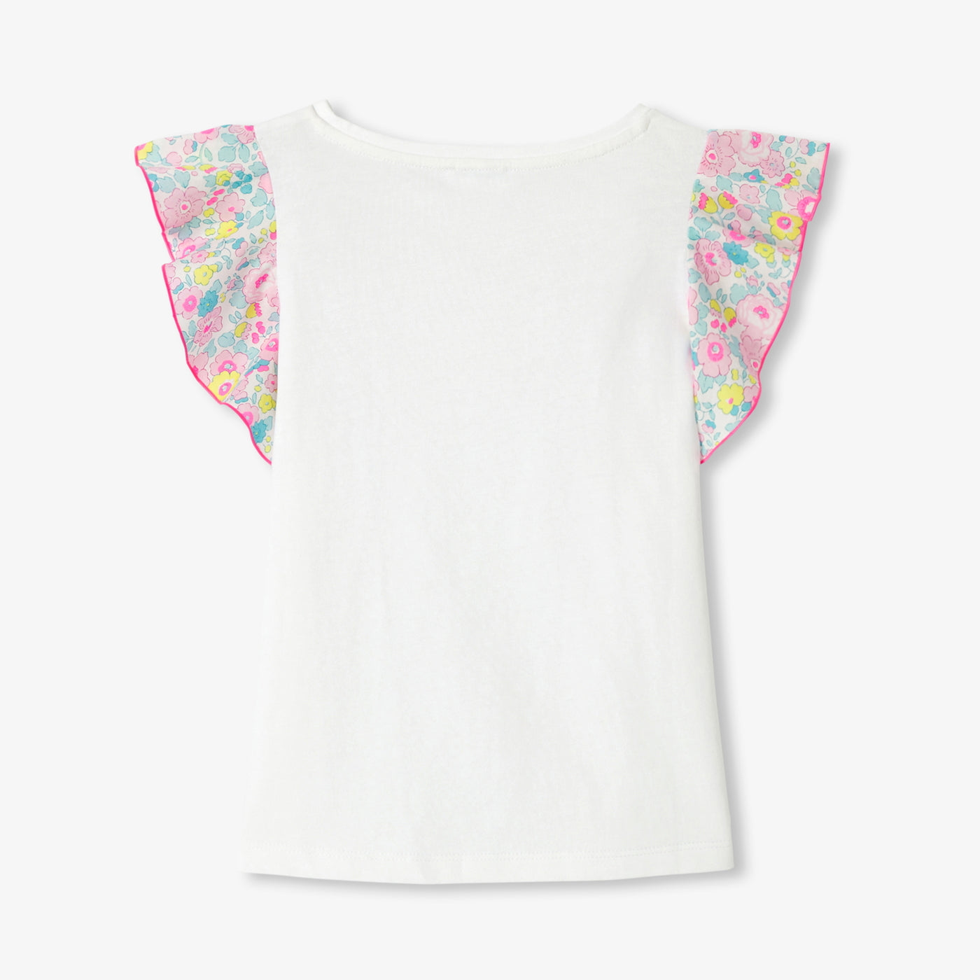Girl T-shirt with ruffled sleeves
