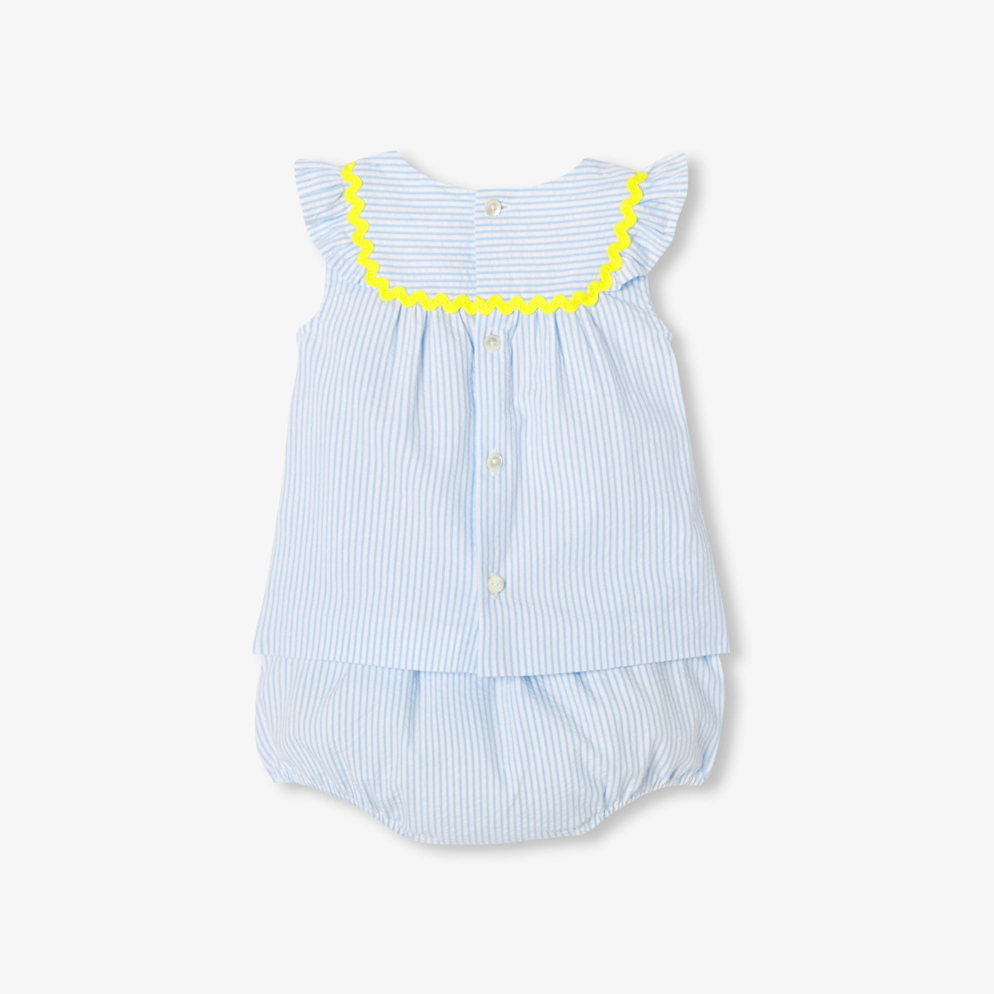 Baby girl outfit in seersucker cotton