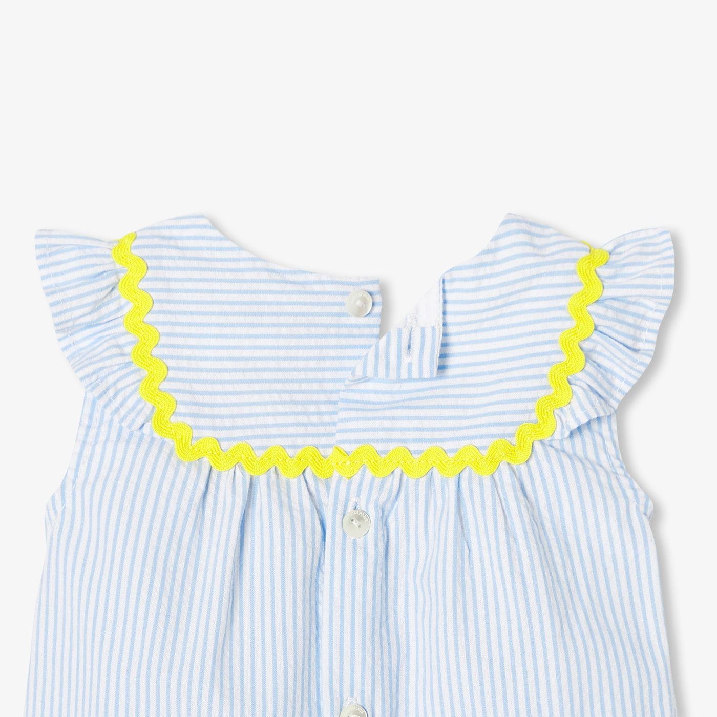 Baby girl outfit in seersucker cotton