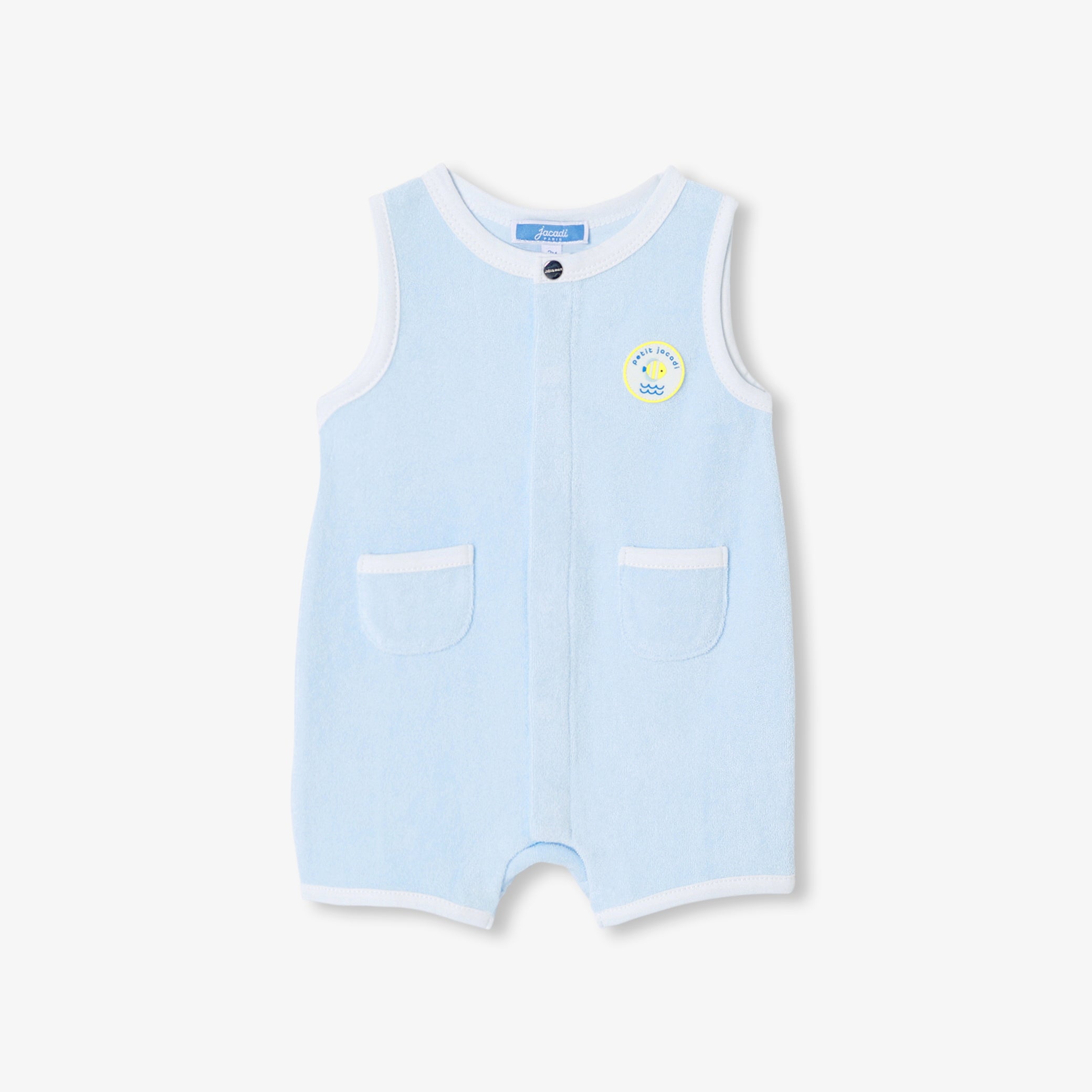 Baby boy French terry romper