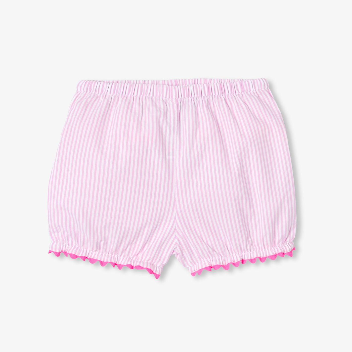 Baby girl striped cotton shorts set
