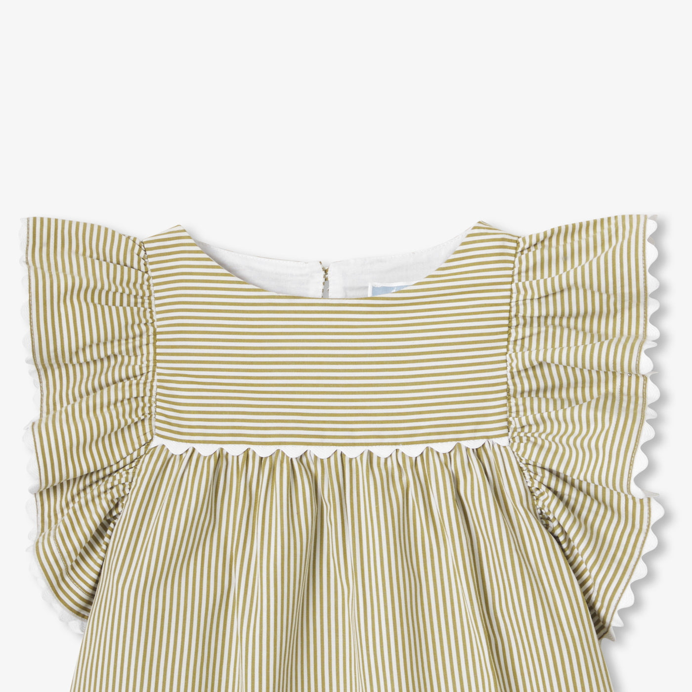 Girl striped poplin top
