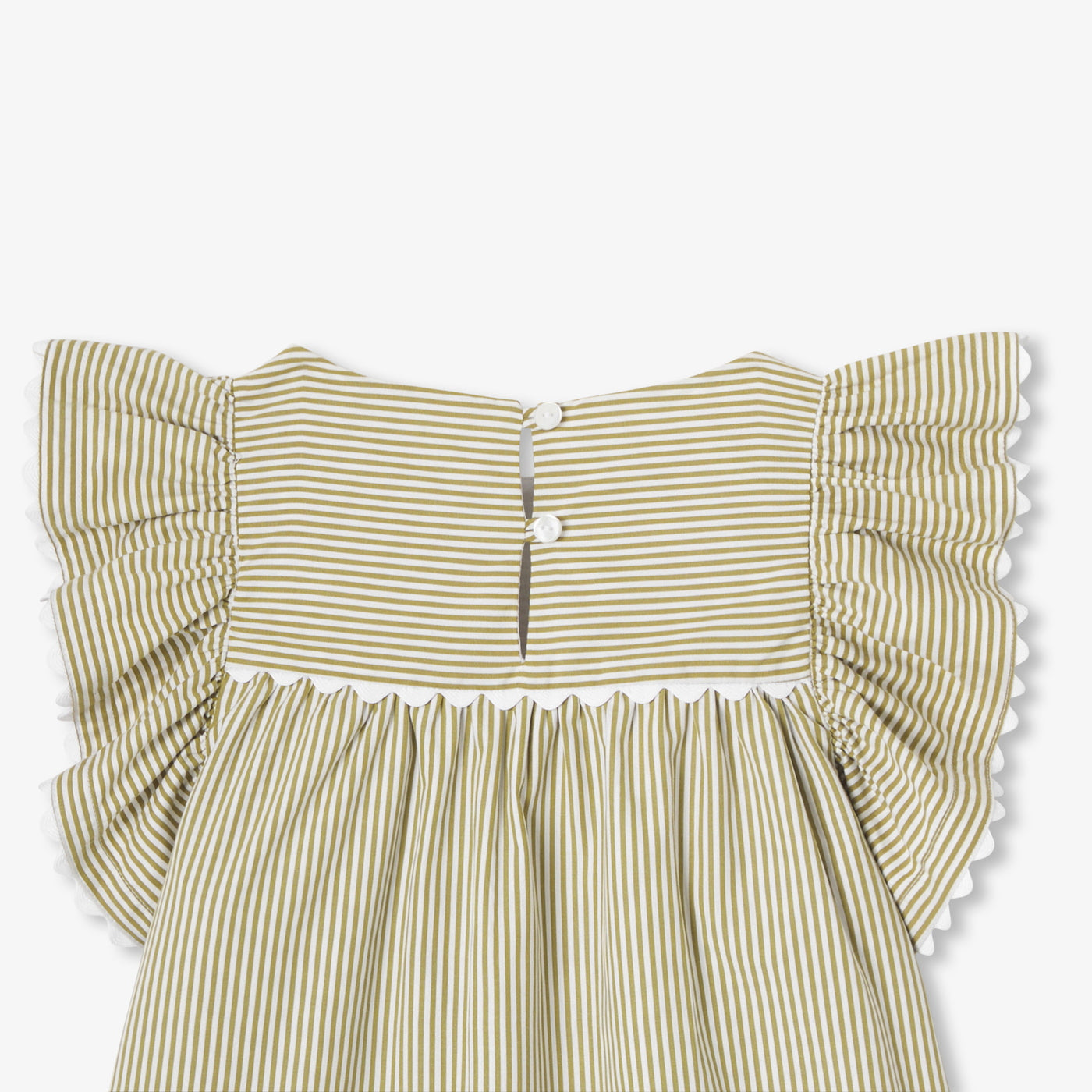 Girl striped poplin top
