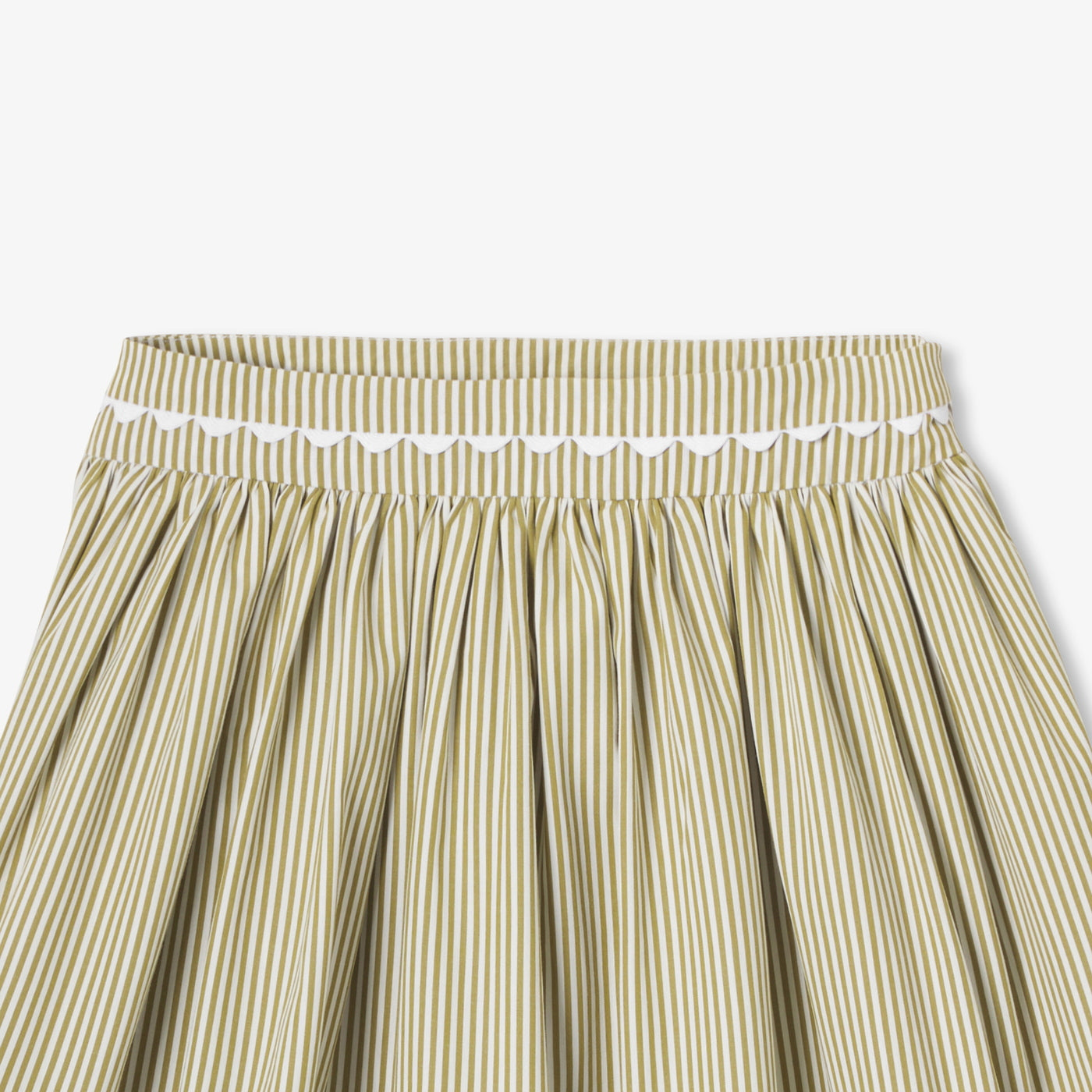 Girl striped poplin skirt