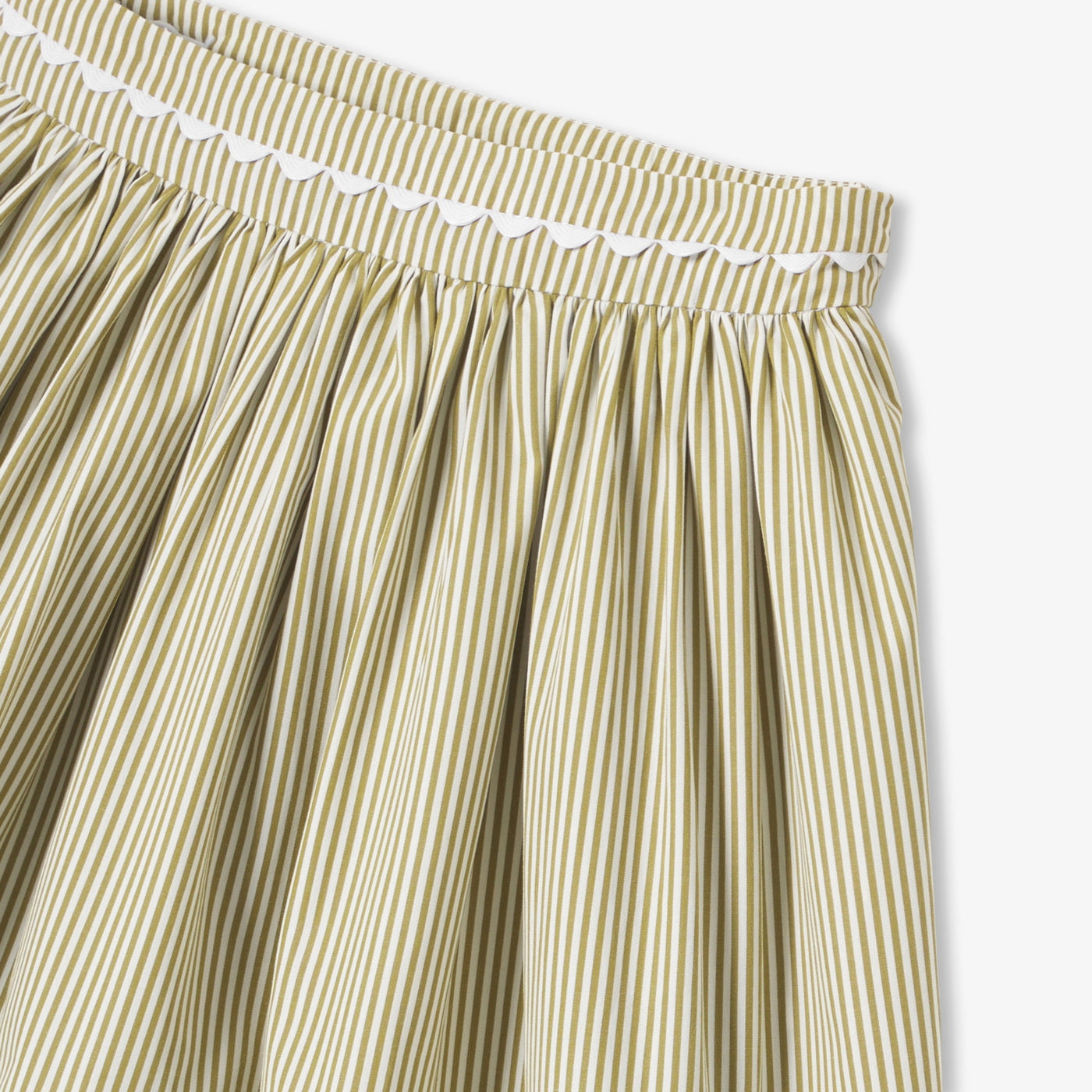 Girl striped poplin skirt
