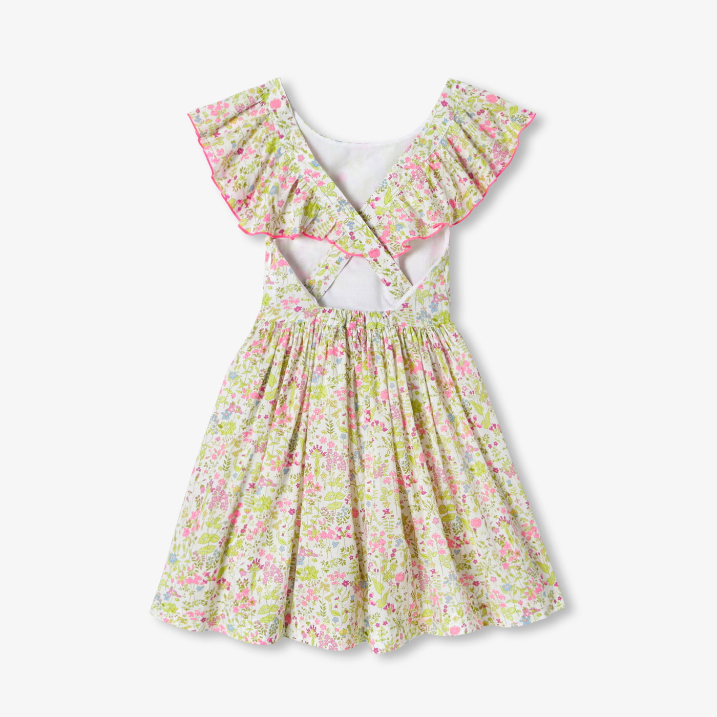 Girl halter neck dress in Liberty fabric
