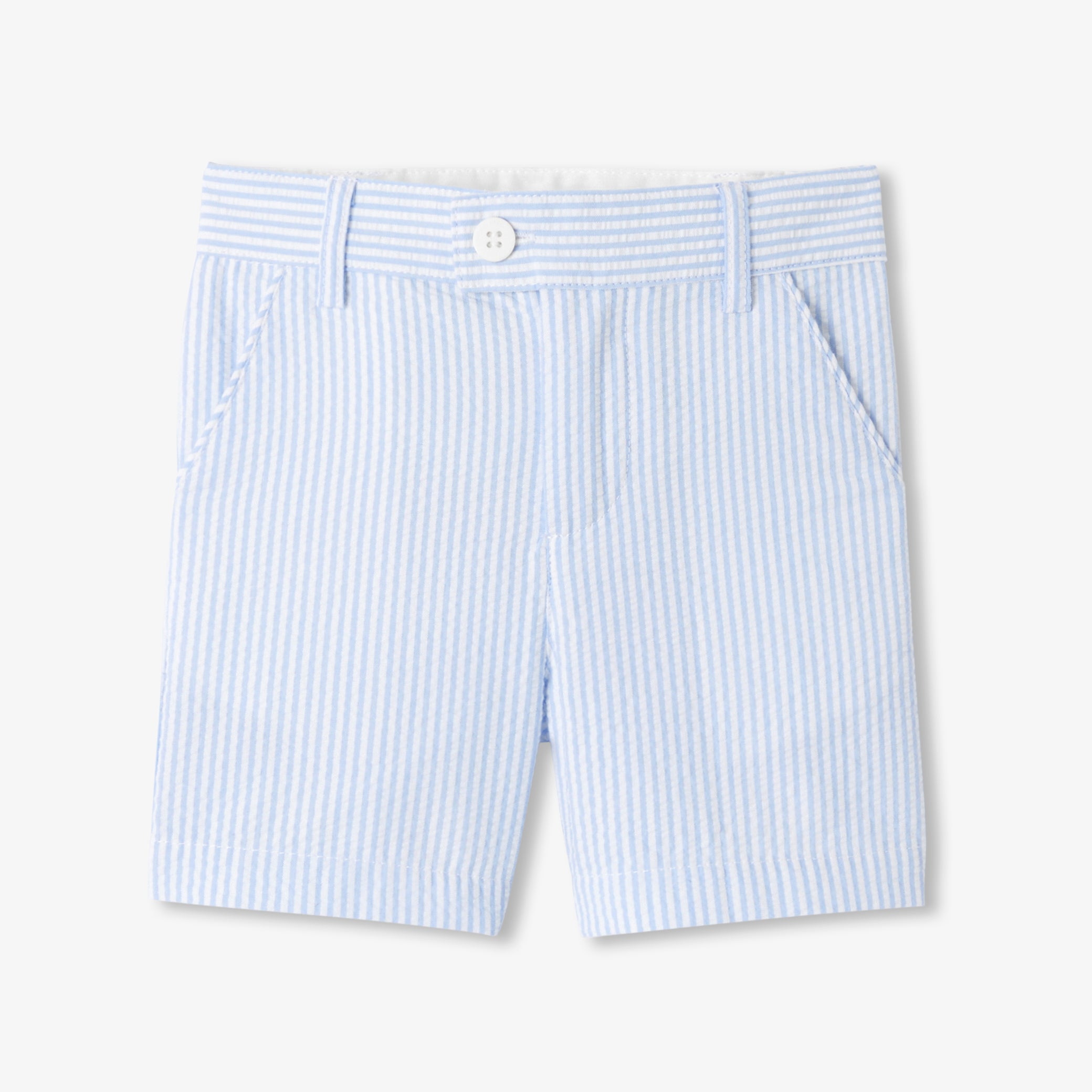 Baby boy shorts in seersucker