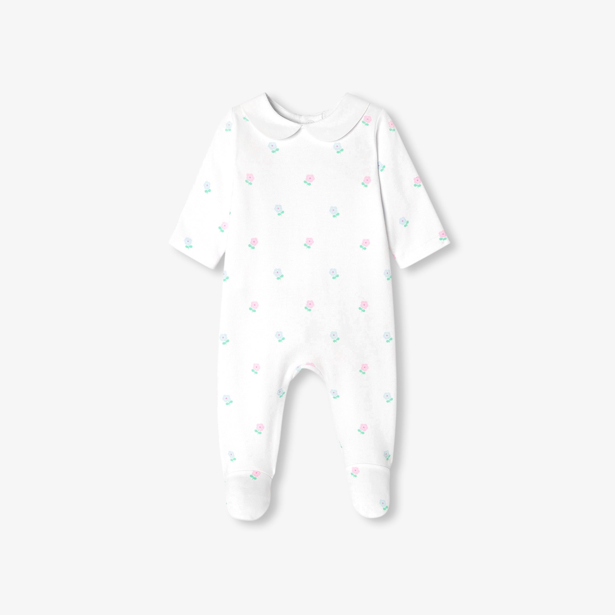 Baby girl pyjamas in interlock cotton