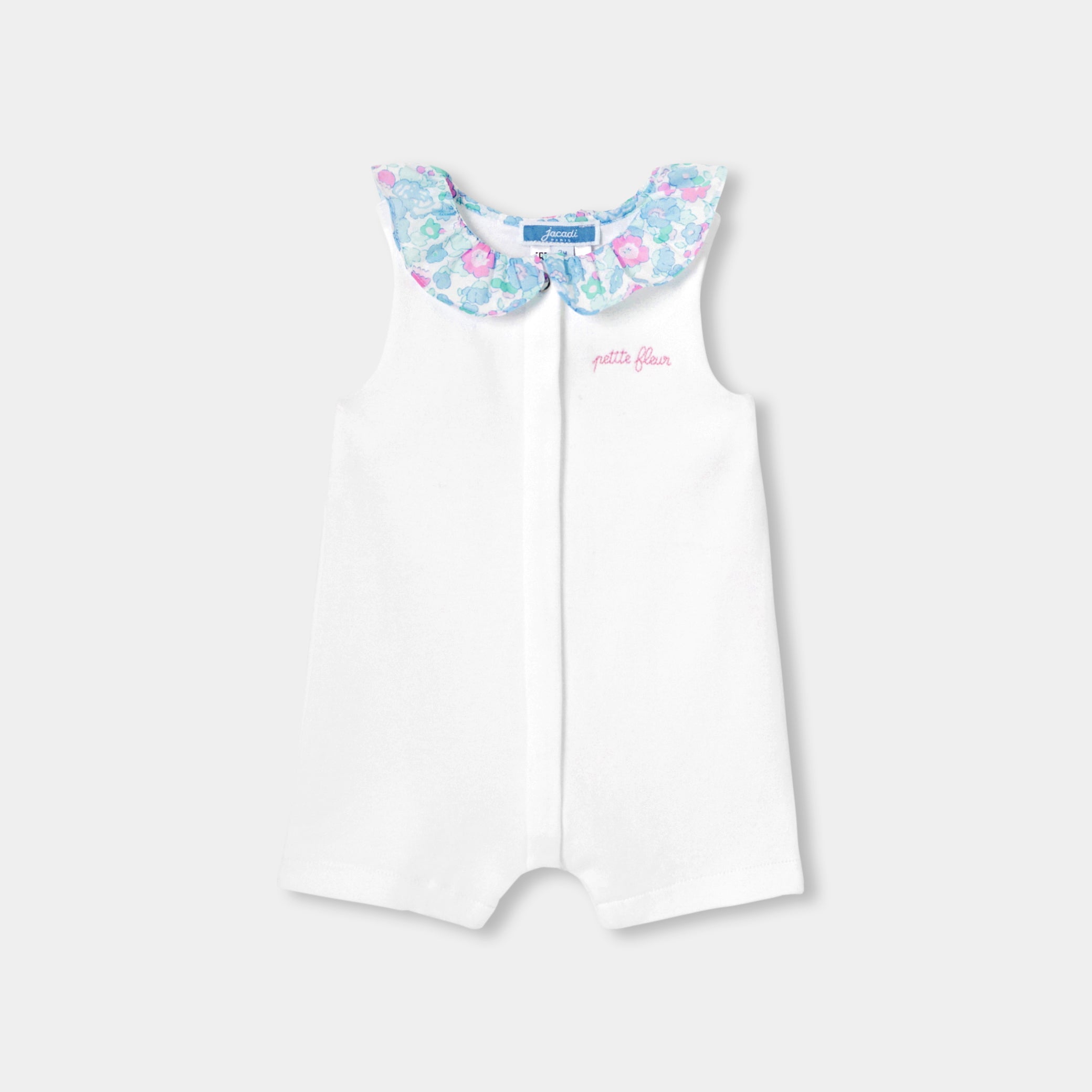 Baby girl interlock cotton romper