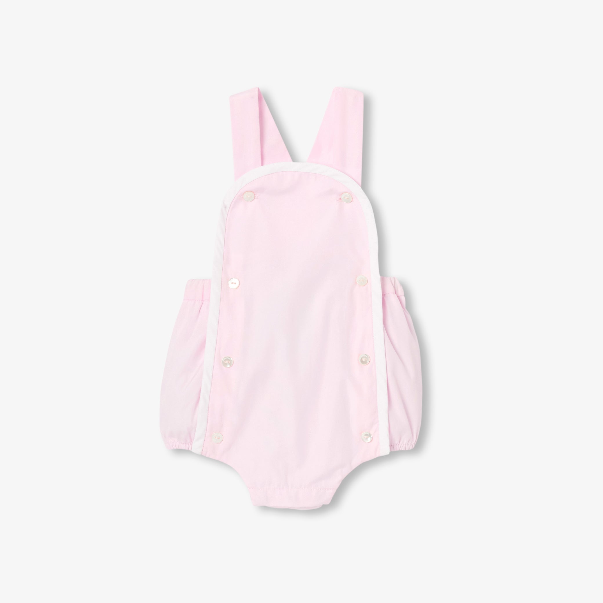 Baby girl romper in cotton poplin