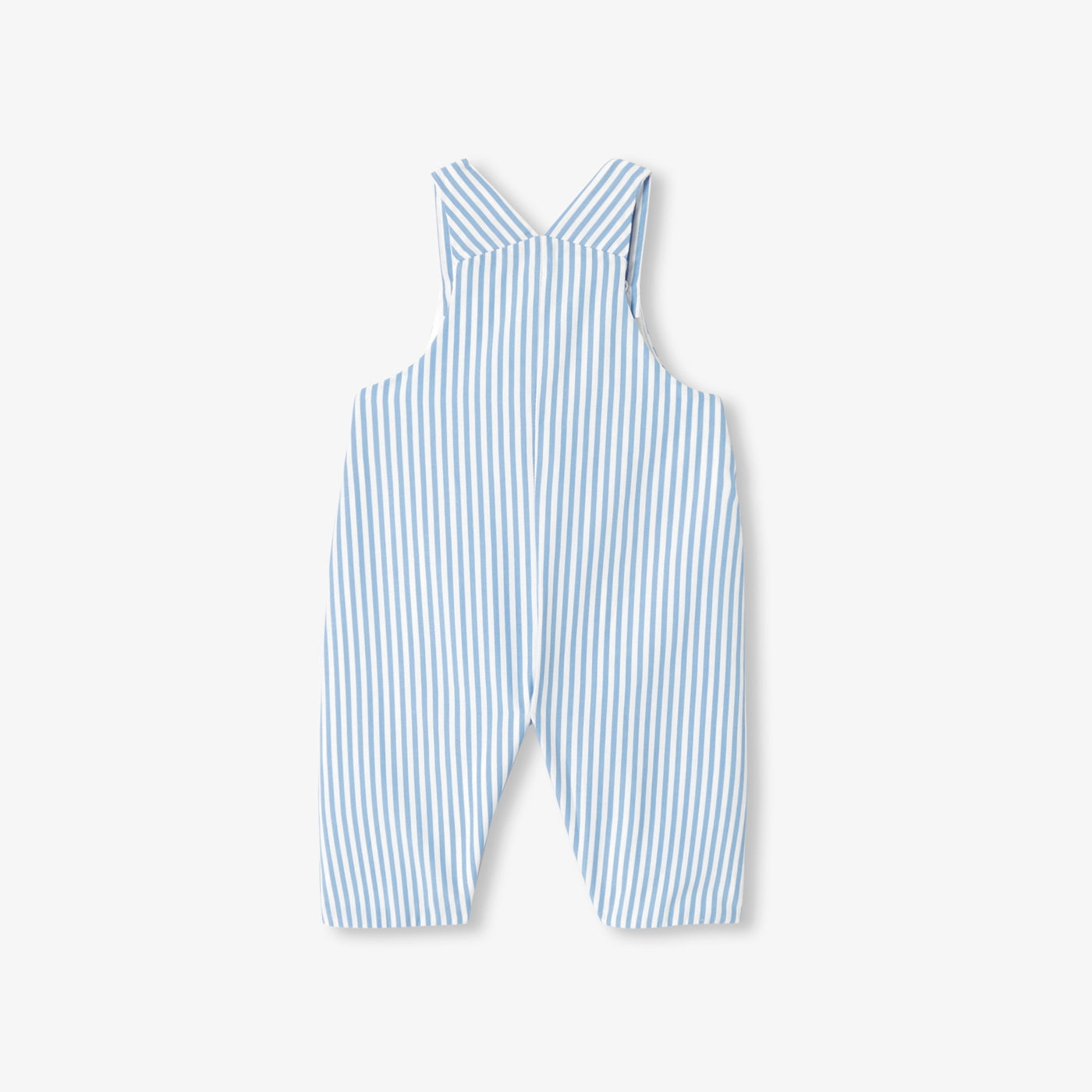 Baby boy striped poplin overalls