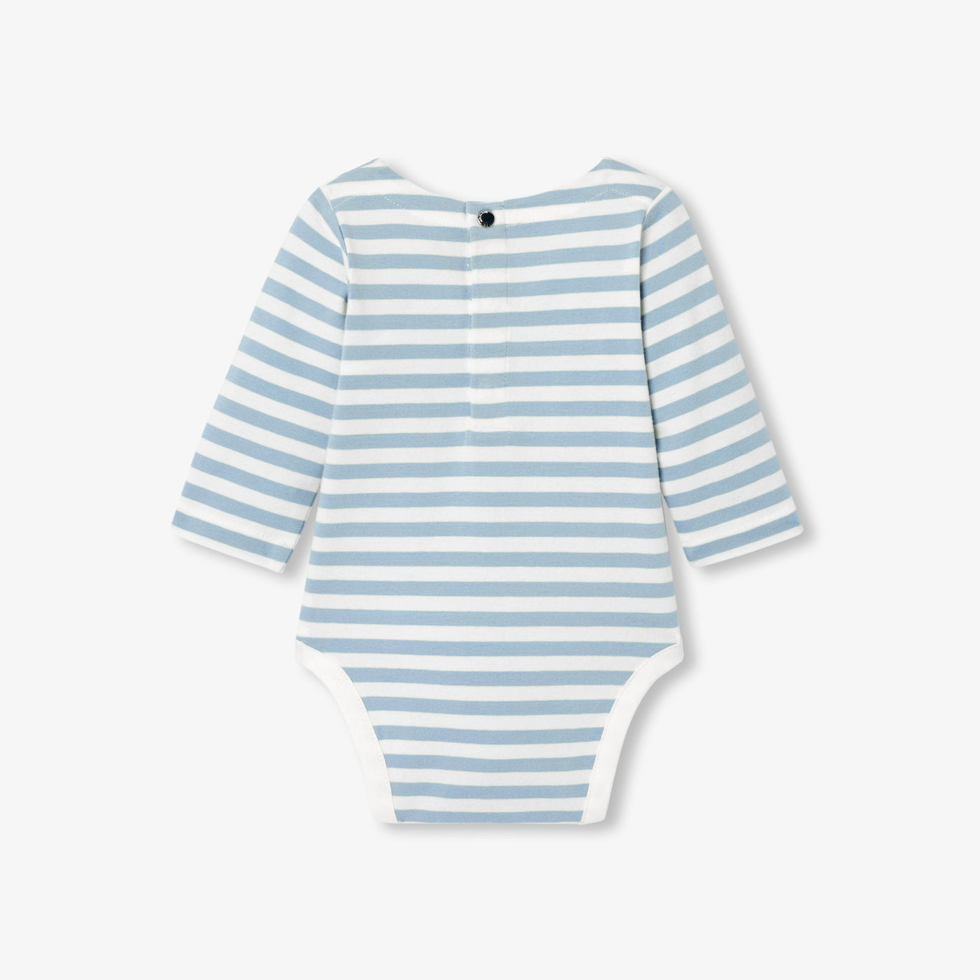 Baby boy striped jersey long-sleeved bodysuit