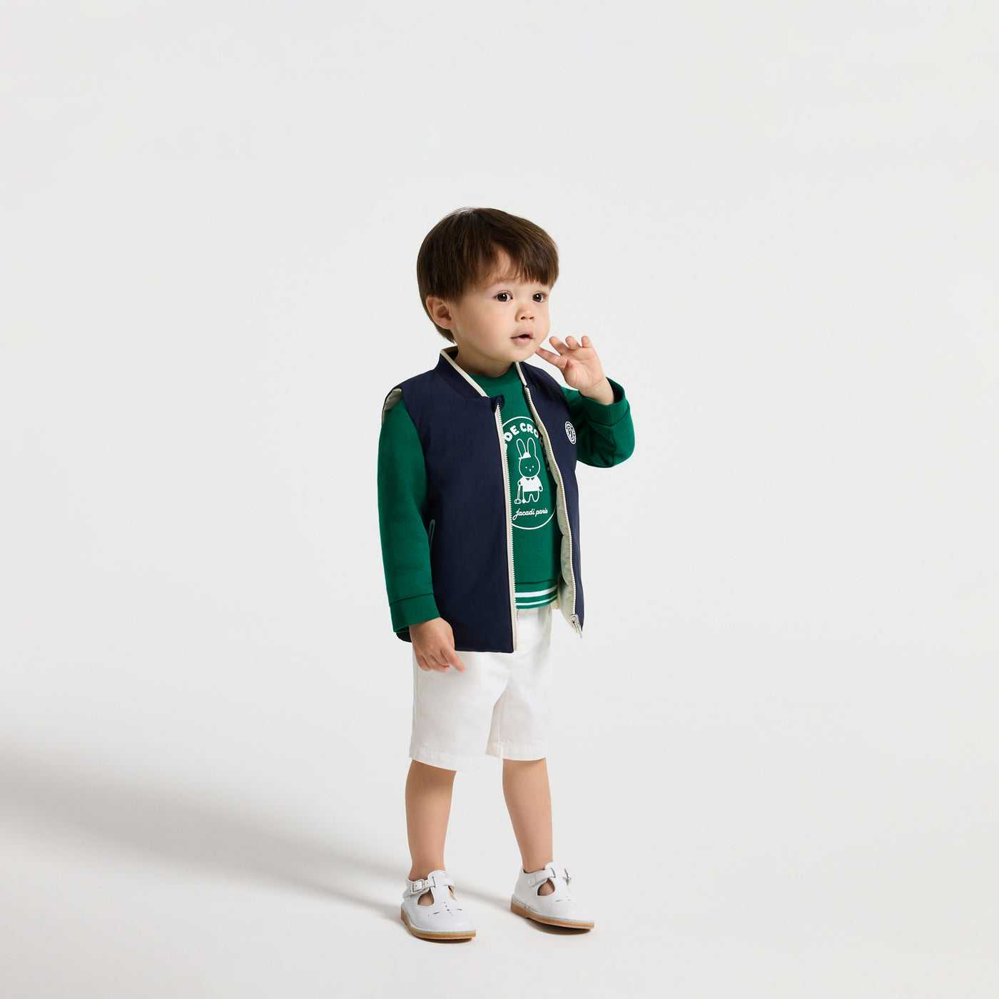 Baby boy reversible sleeveless padded jacket