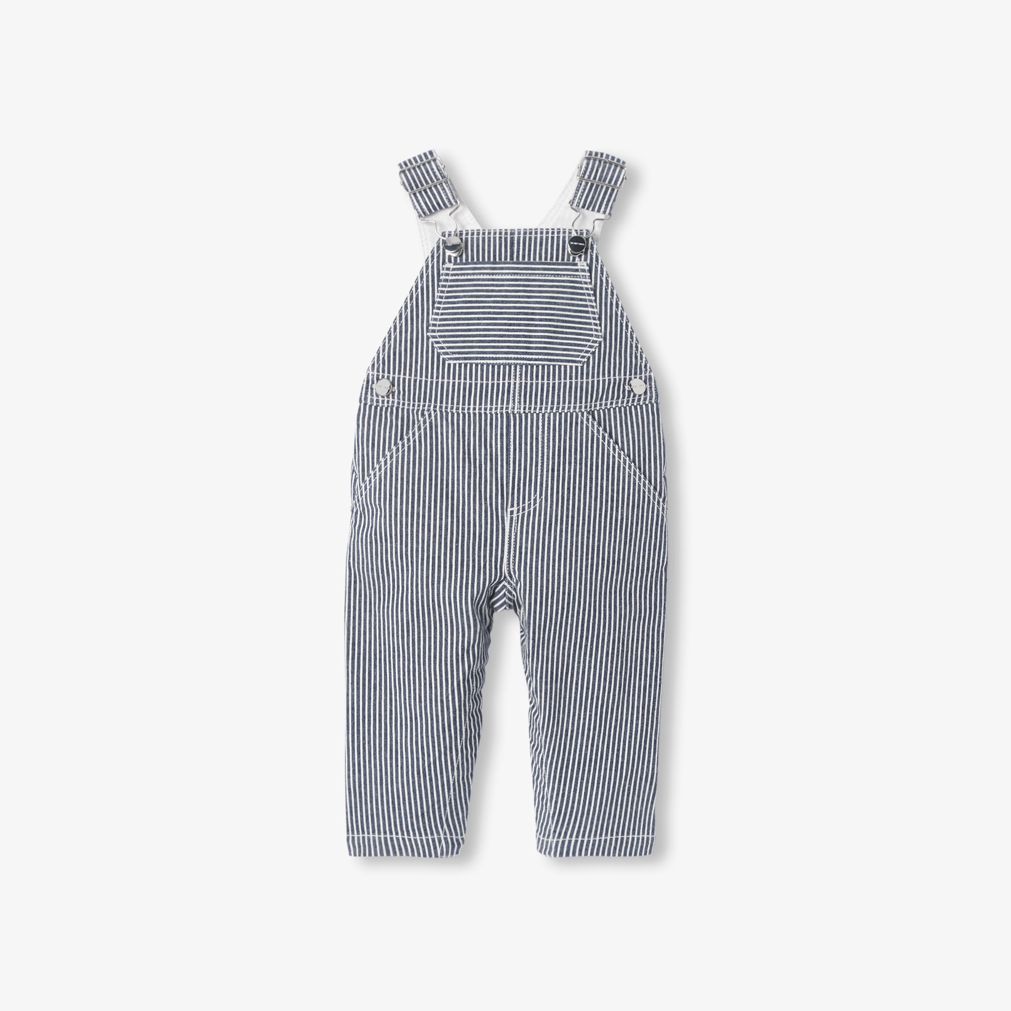 Salopette bébé en twill rayé