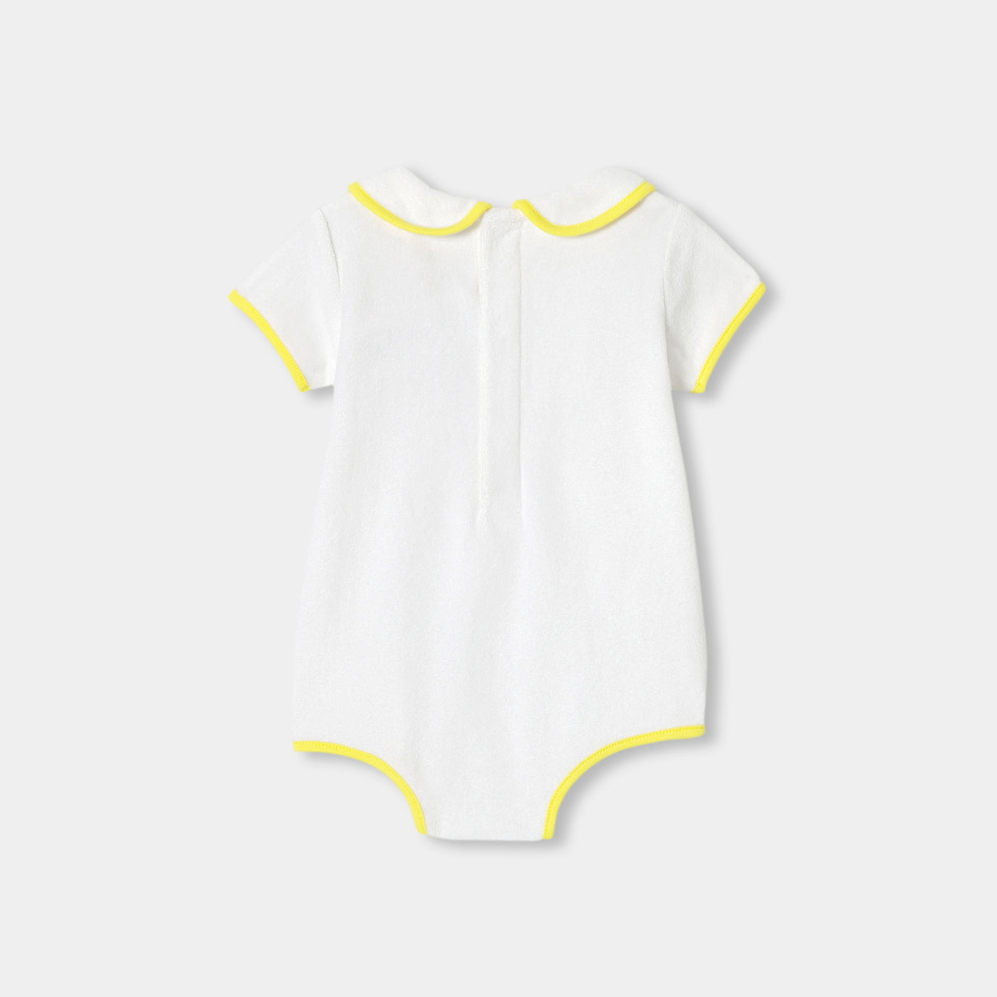 Baby girl French terry cotton romper