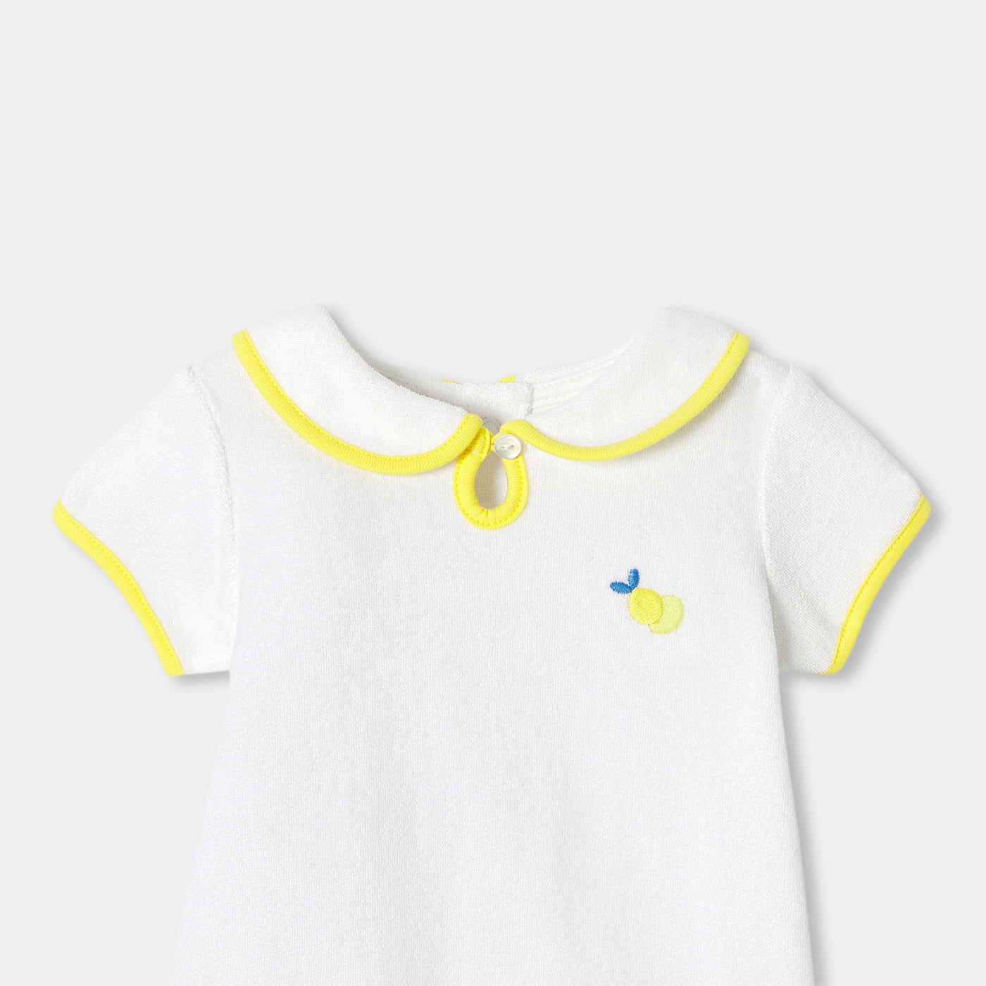 Baby girl French terry cotton romper
