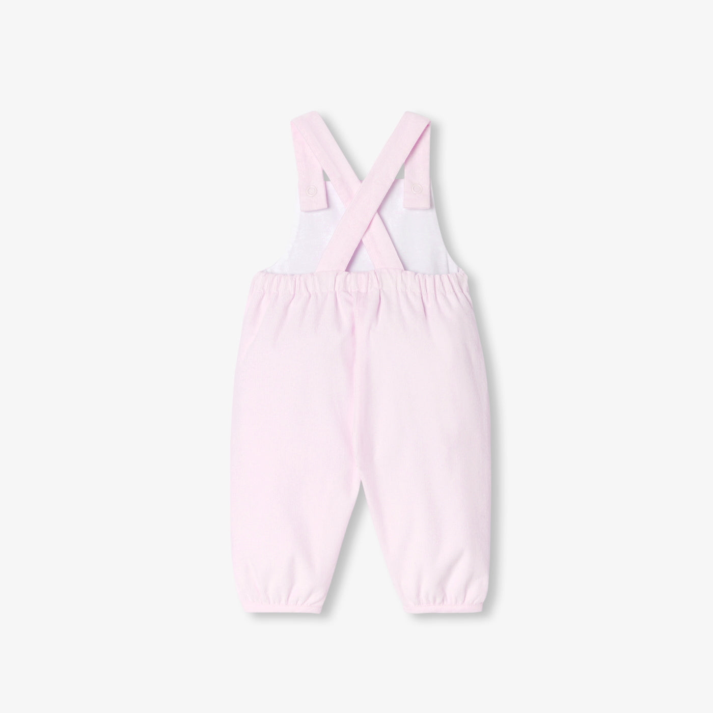 Baby girl velvet overalls